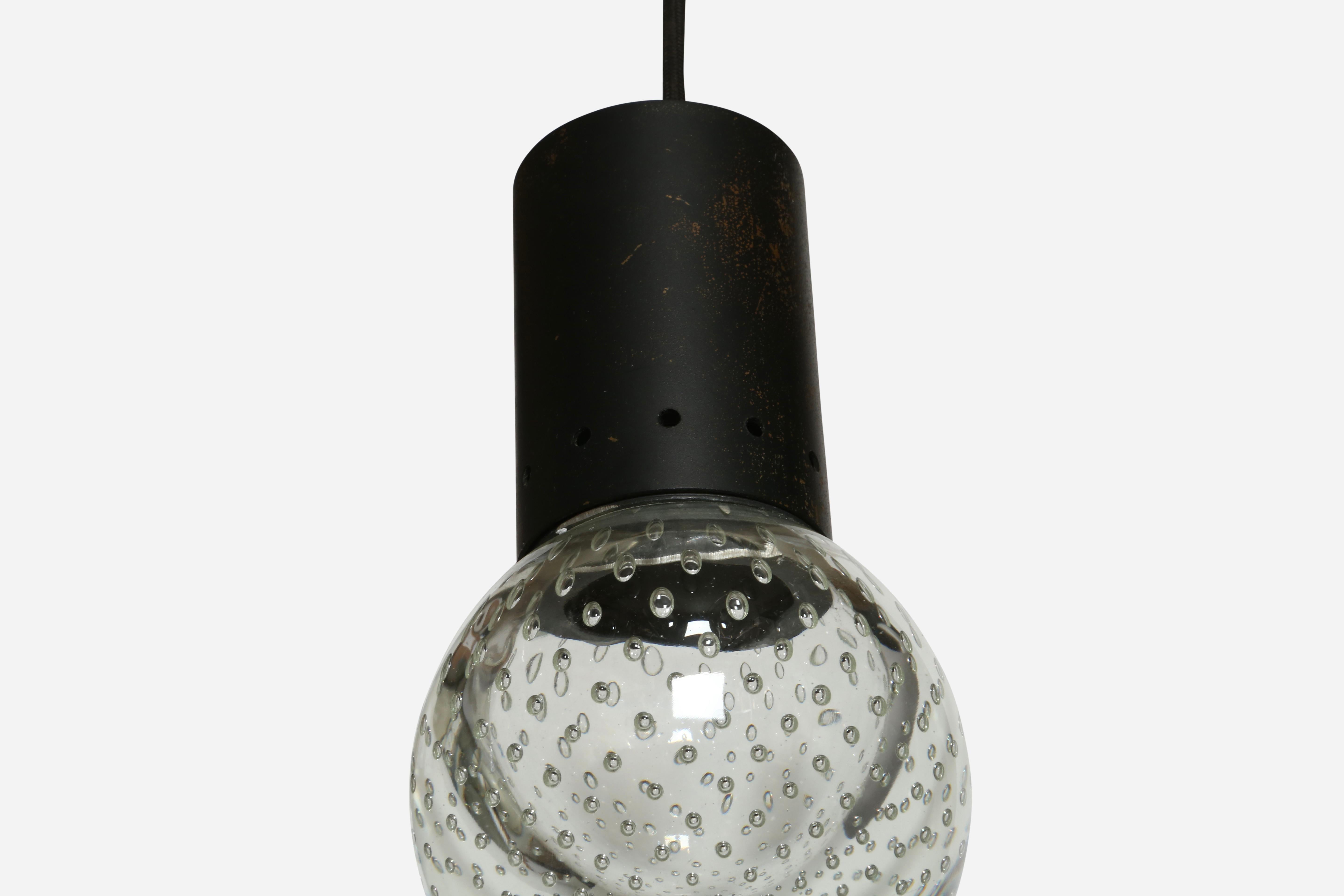 Seguso Pendant by Gino Sarfatti for Arteluce, Italy circa 1950s en venta 3