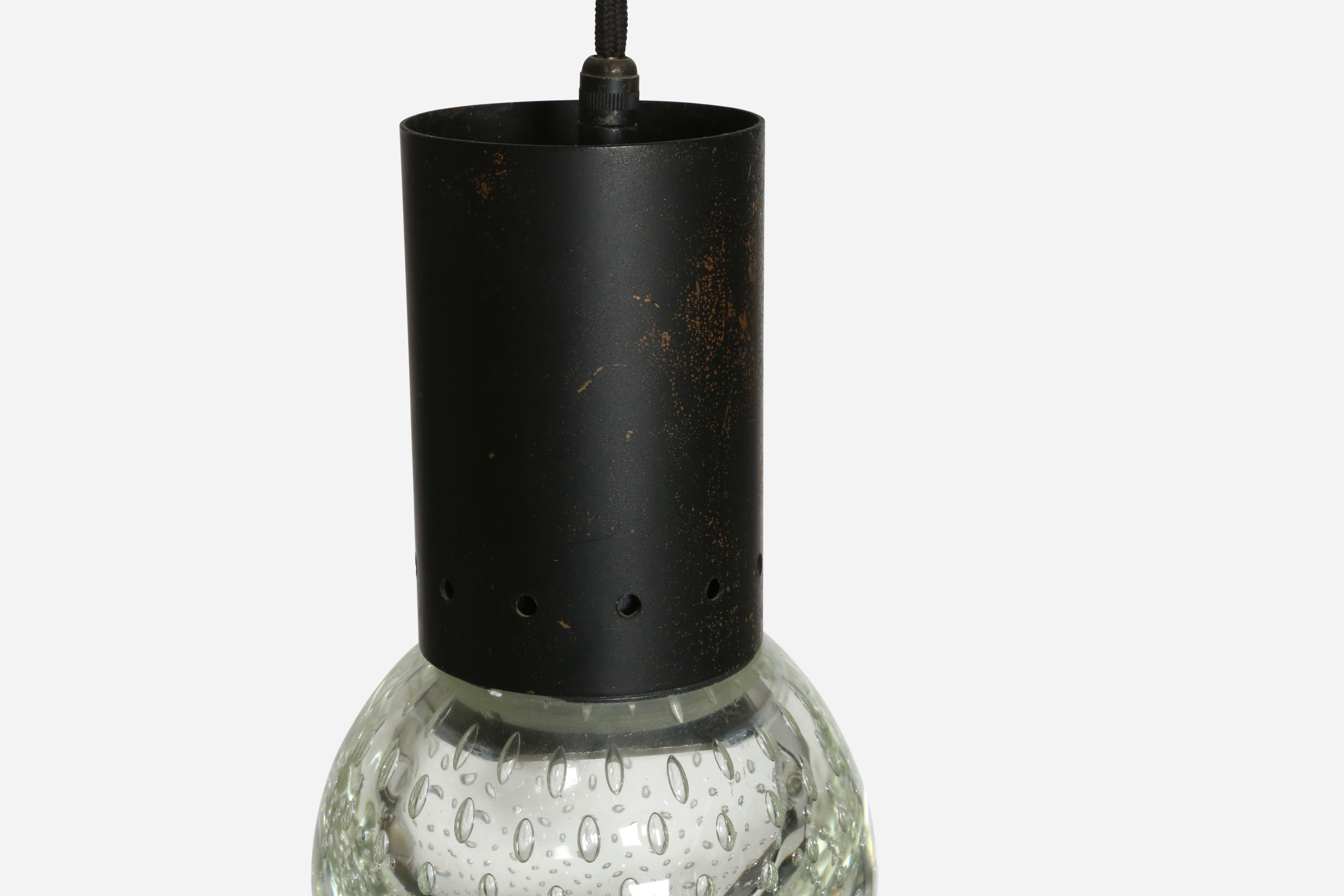 Seguso Pendant by Gino Sarfatti for Arteluce, Italy circa 1950s en venta 9