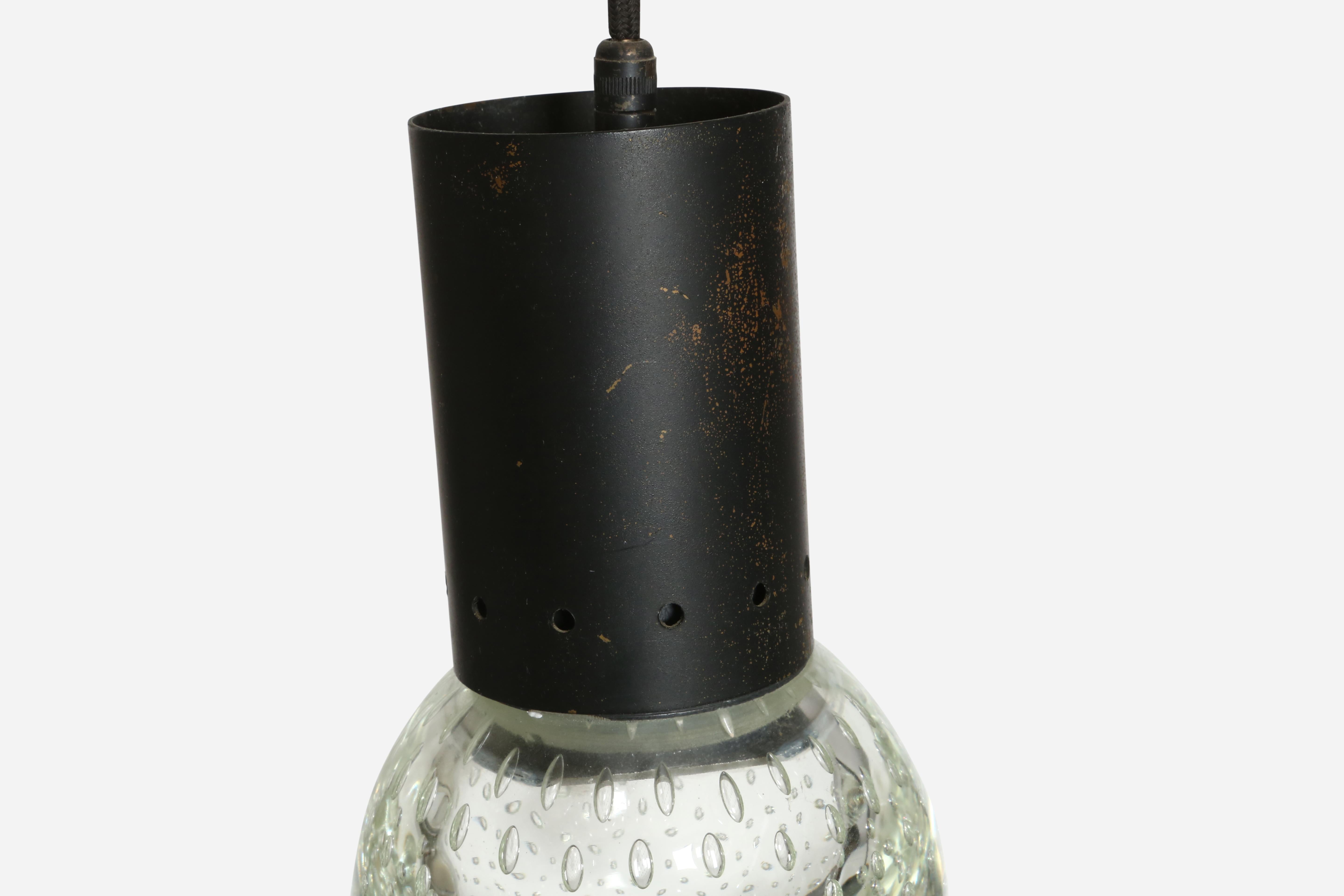 Seguso Pendant by Gino Sarfatti for Arteluce, Italy circa 1950s en venta 12