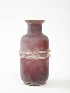 Barbini Scavo Murano Glass Vase