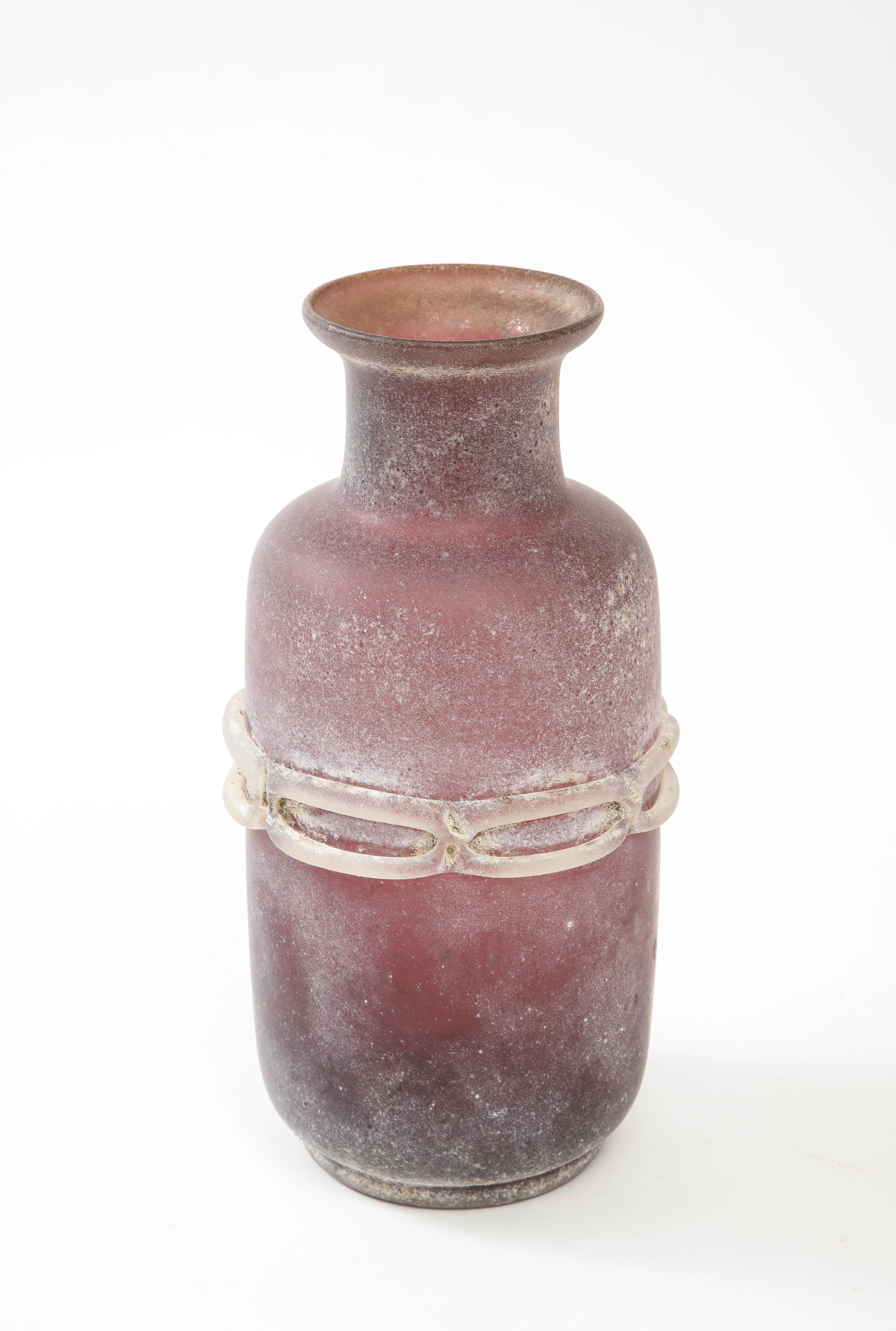 Vase aus Muranoglas von Barbini Scavo (Italienisch)