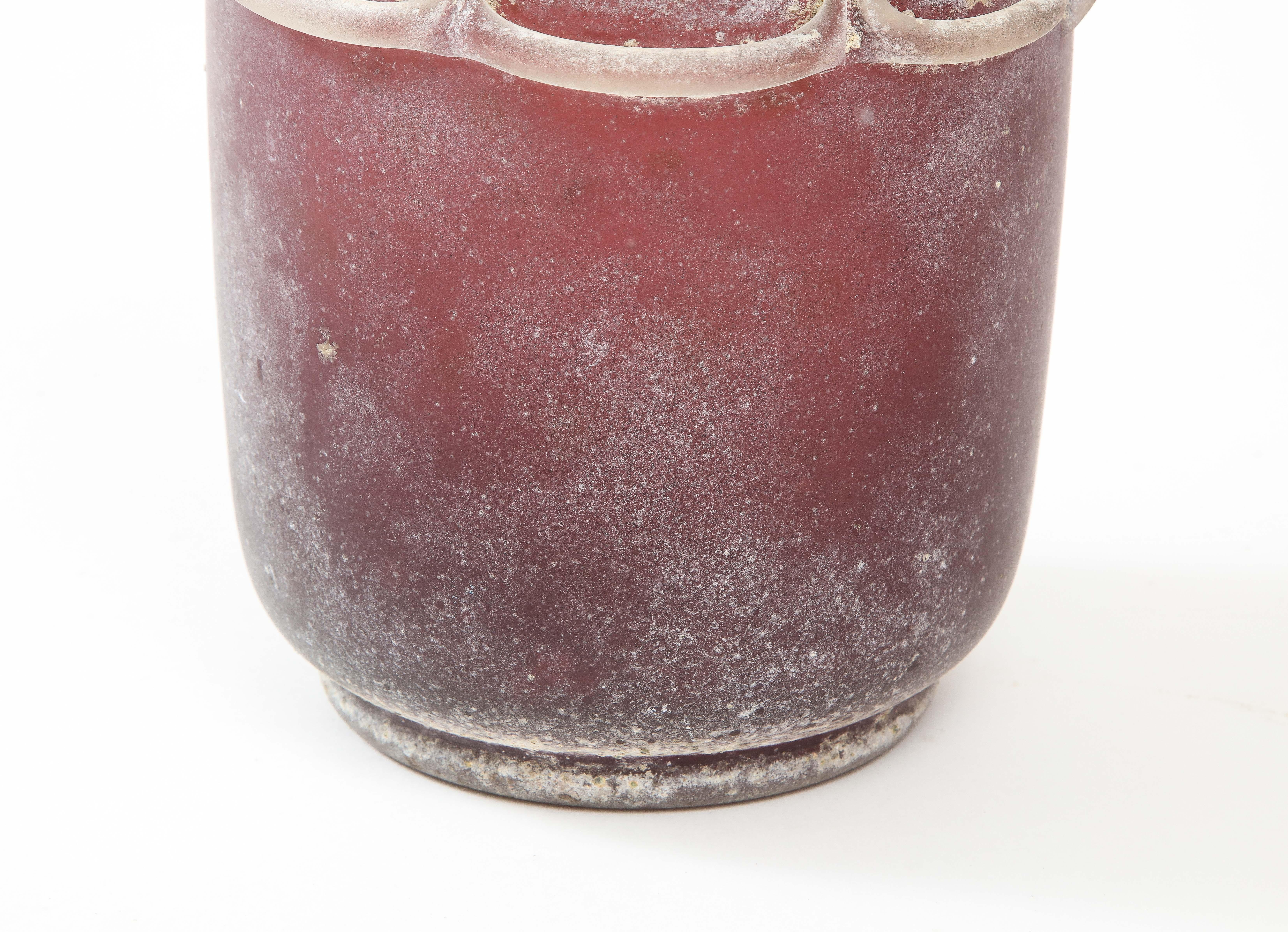 Vase aus Muranoglas von Barbini Scavo 2