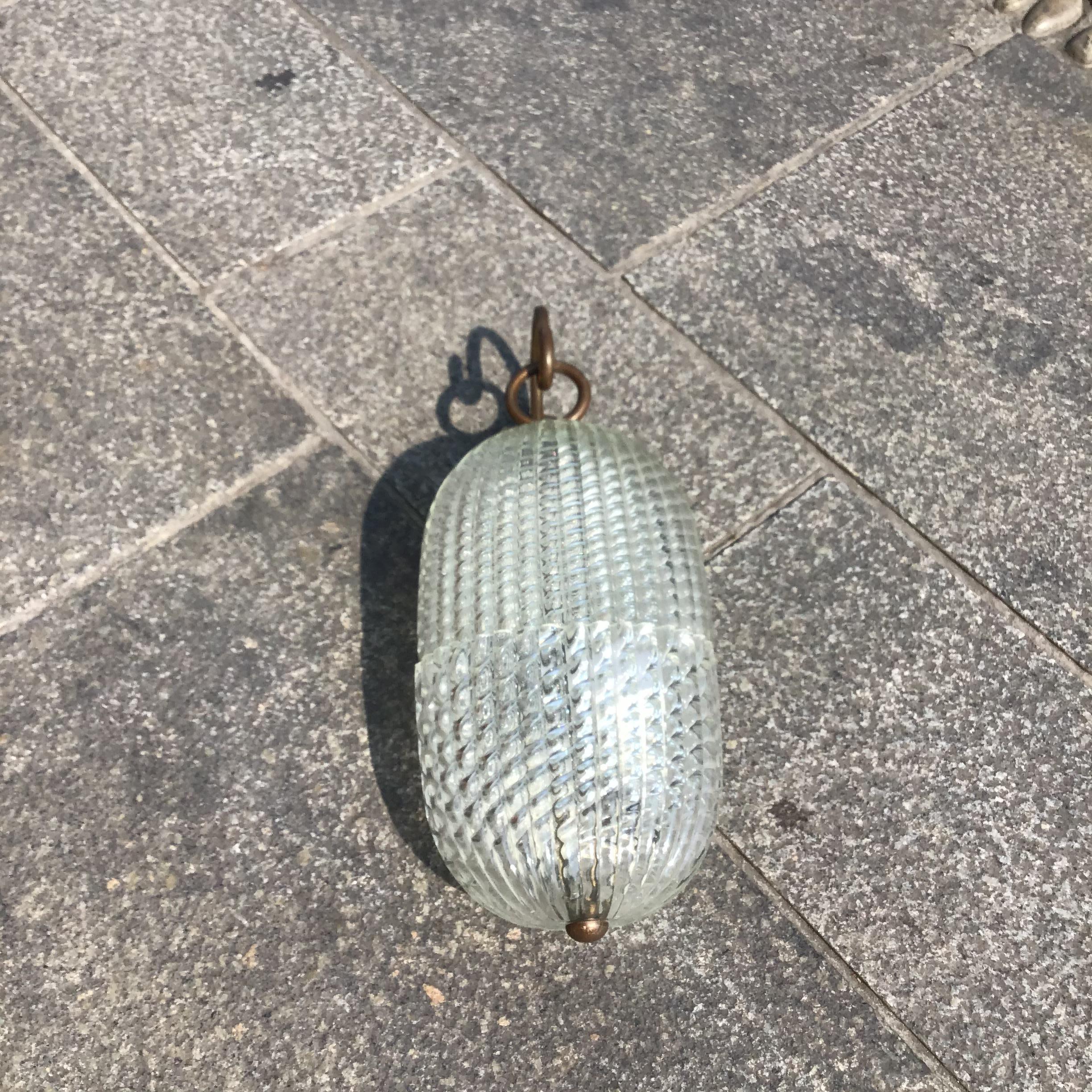 Mid-20th Century SEGUSO SCONCE mURANO GLASS BRASS 1950 ITALY For Sale