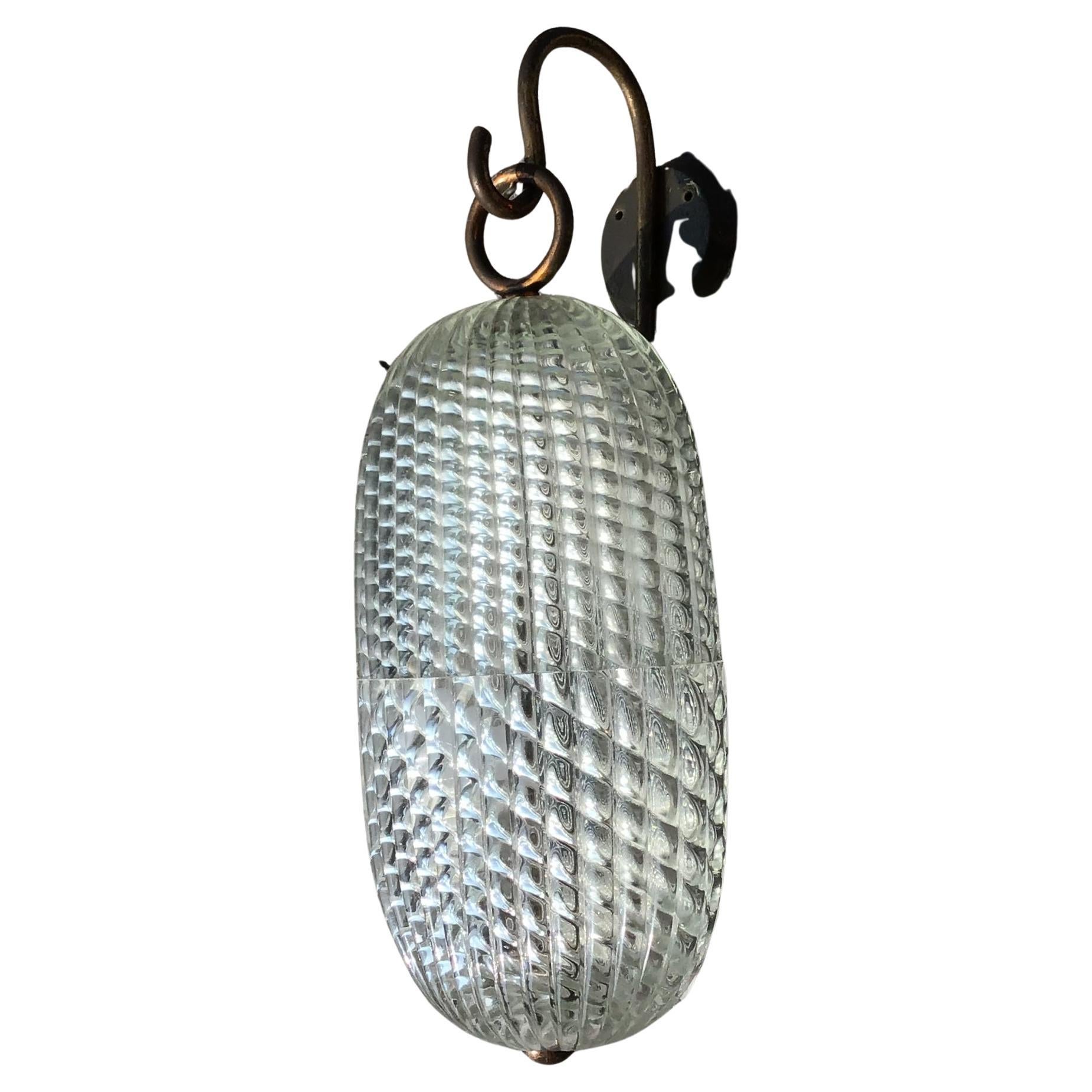 SEGUSO SCONCE mURANO GLASS BRASS 1950 ITALY