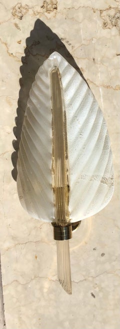 Seguso - Applique in vetro di Murano e ottone dorato, 1940, Italia