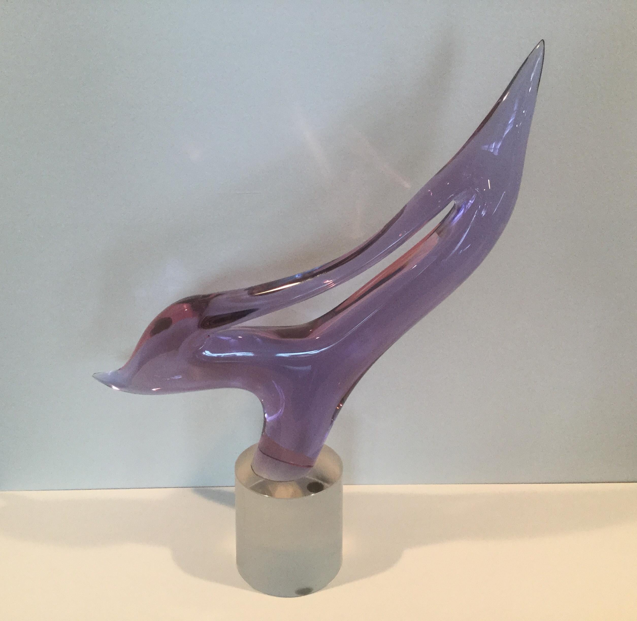Mid-Century Modern Seguso Signed Murano Abstract Sculpture For Sale
