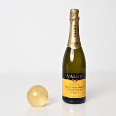 Seguso Spherical Paperweight in Murano Glass with Gold Dust, Italy 1950s