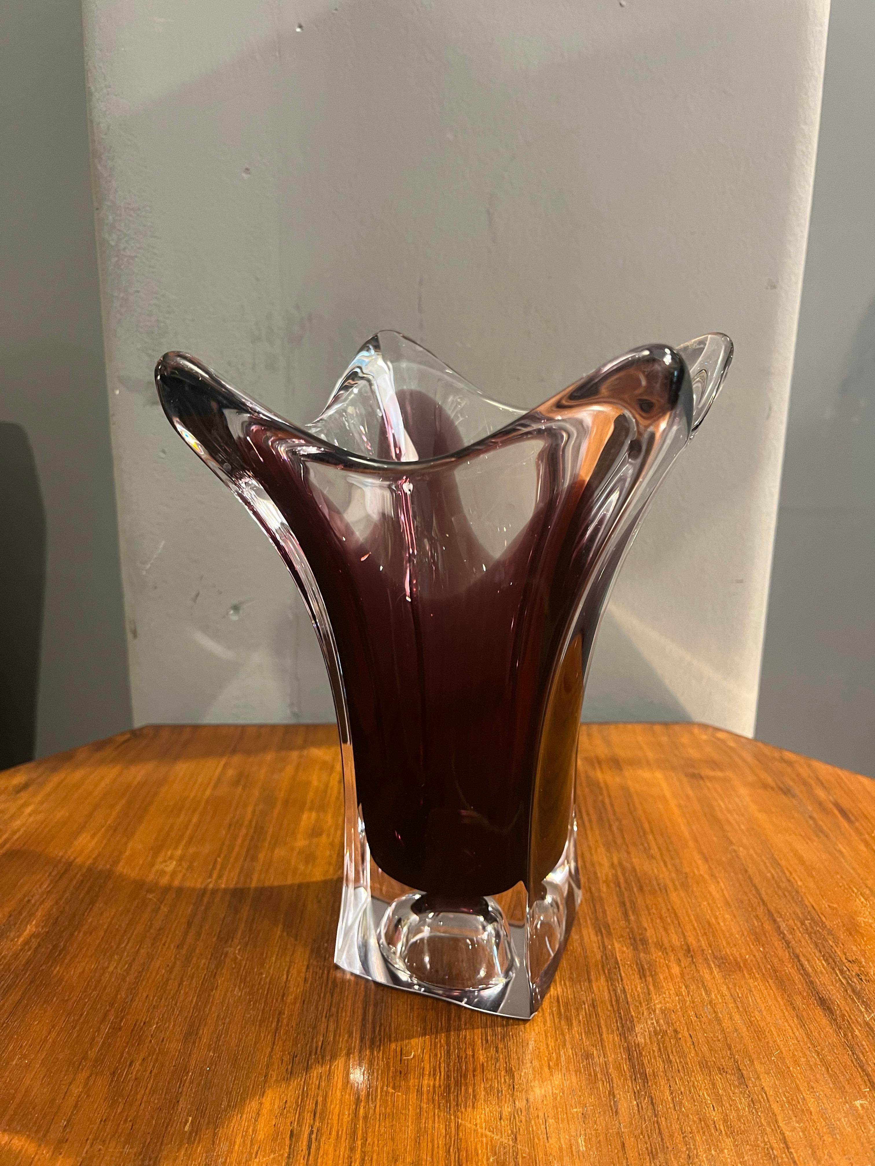 Jarrón de cristal de Murano estilo Seguso de los años 80 en Bueno estado para la venta en Catania, IT