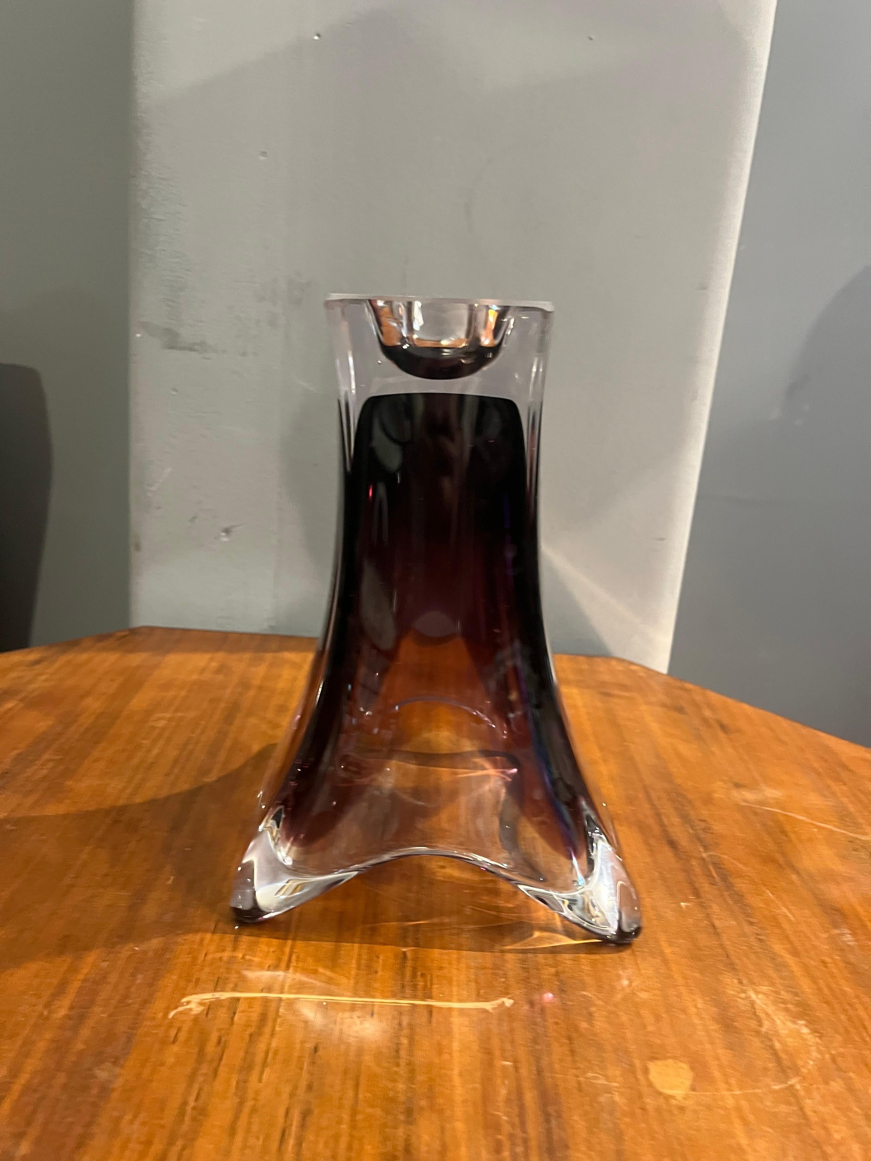 Jarrón de cristal de Murano estilo Seguso de los años 80 Cristal de Murano en venta