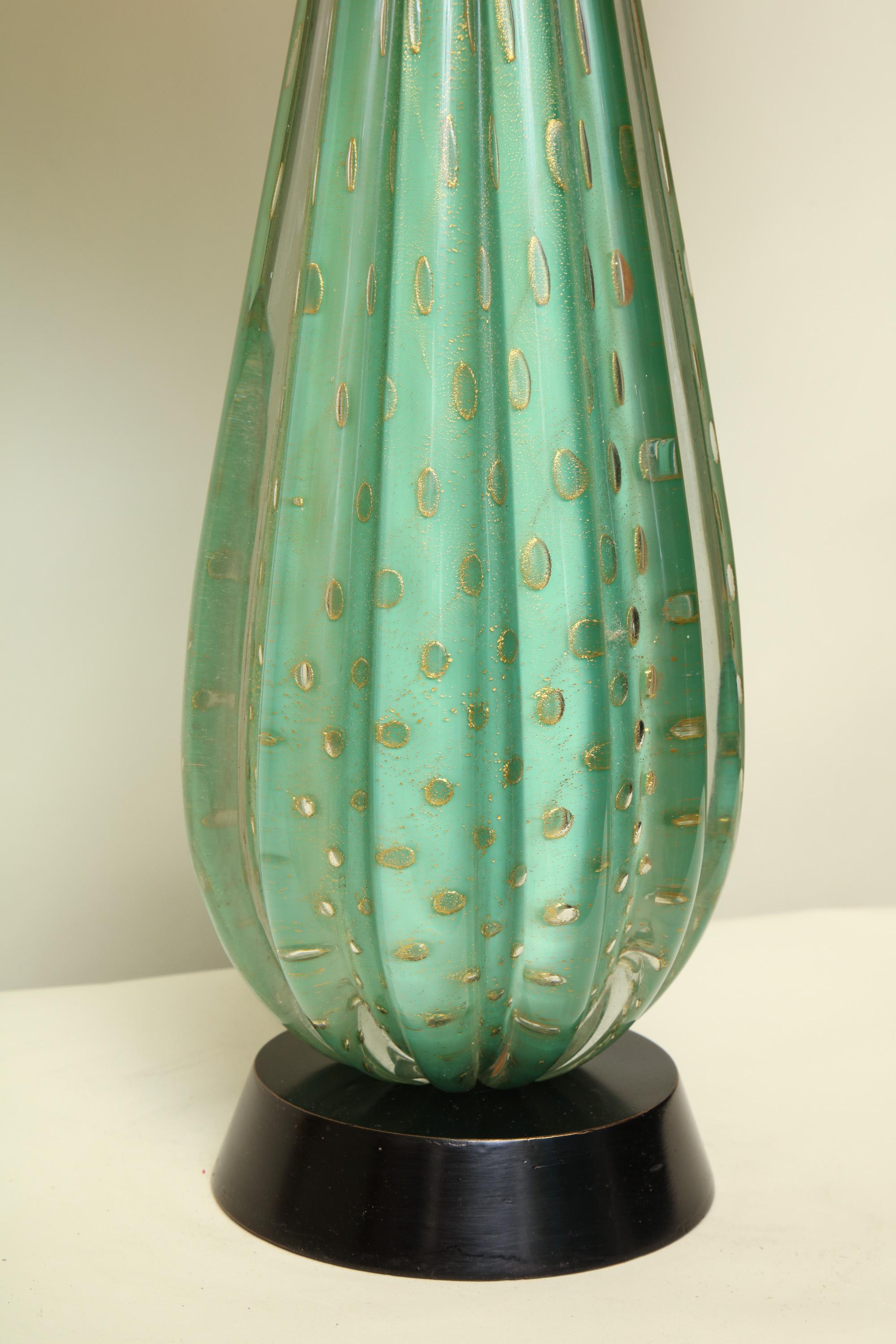 Mid-20th Century Seguso Table Lamp Murano Art Glass Mid-Century Modern, Italy, 1950s For Sale