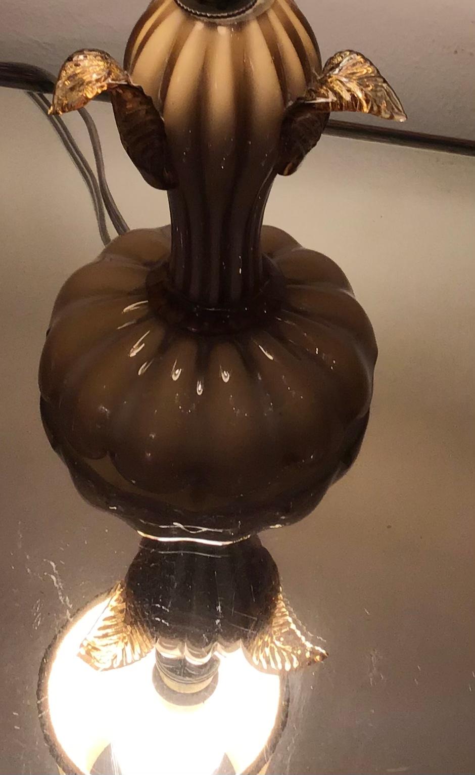 Metà XX secolo Lampada da tavolo Seguso in vetro di Murano, 1930, Italia in vendita