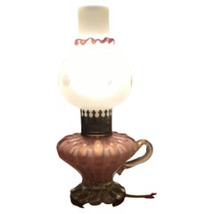 Seguso Table Lamp Murano Glass Gold Iron 1940 italy