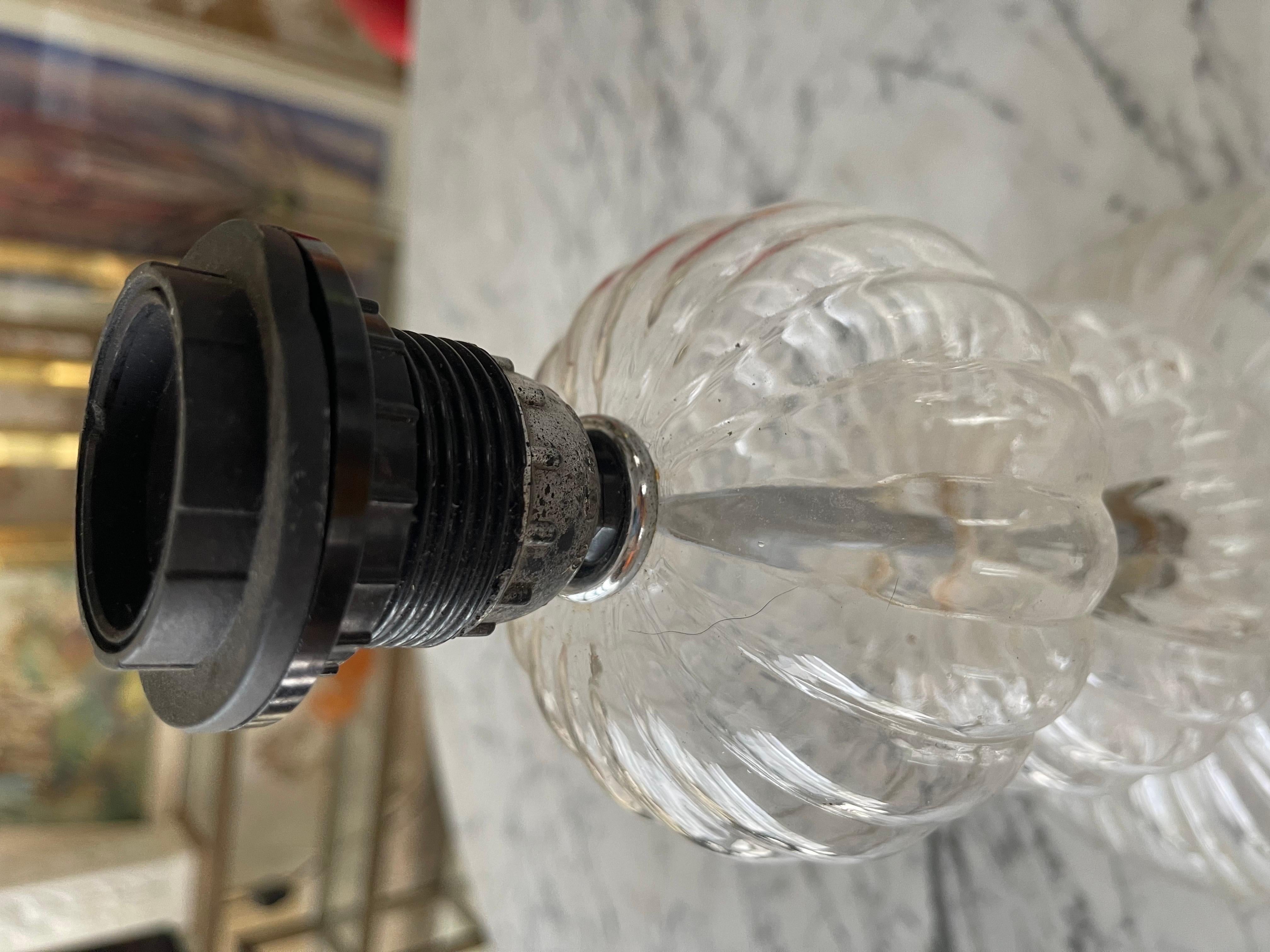 Seguso Lámpara de sobremesa de cristal de Murano, Italia, 1970 Moderno de mediados de siglo en venta