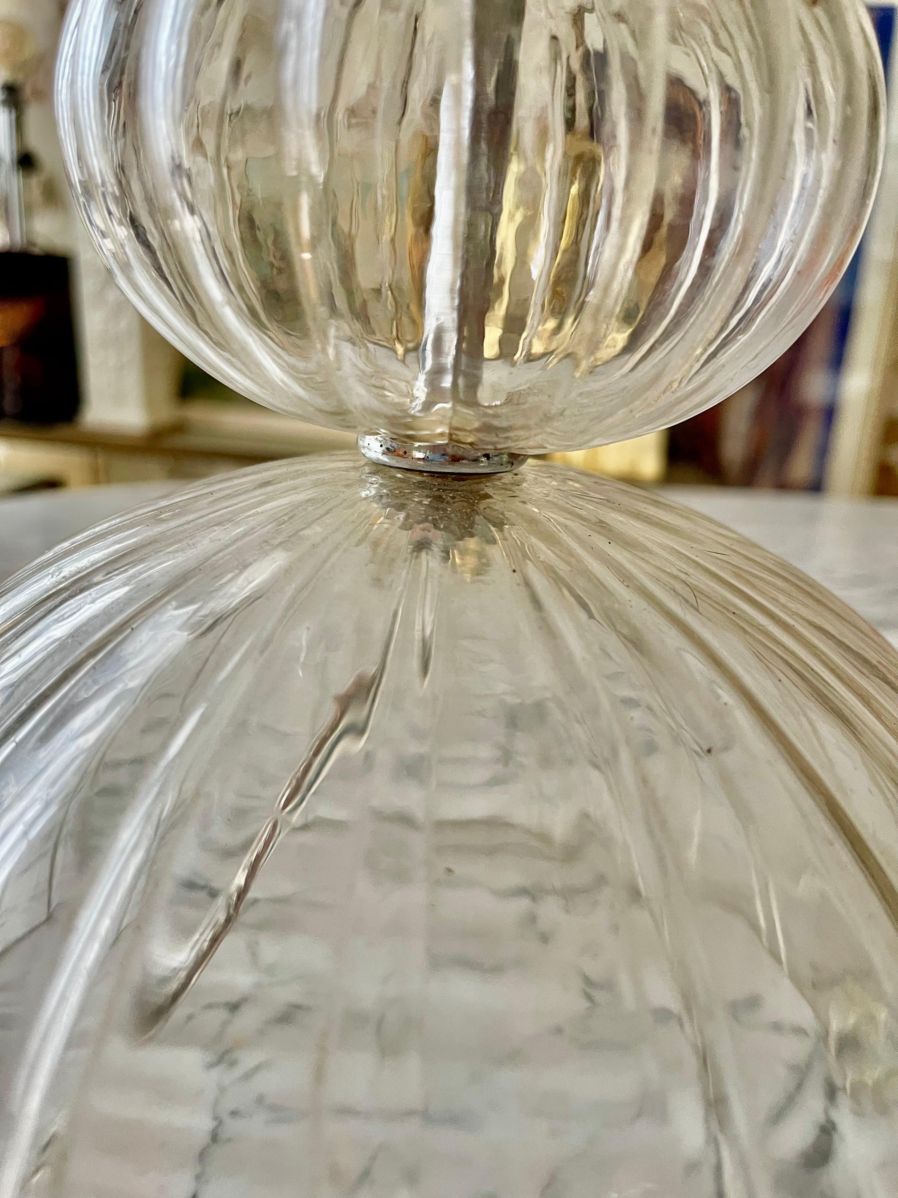 Seguso Lámpara de sobremesa de cristal de Murano, Italia, 1970 Italiano en venta