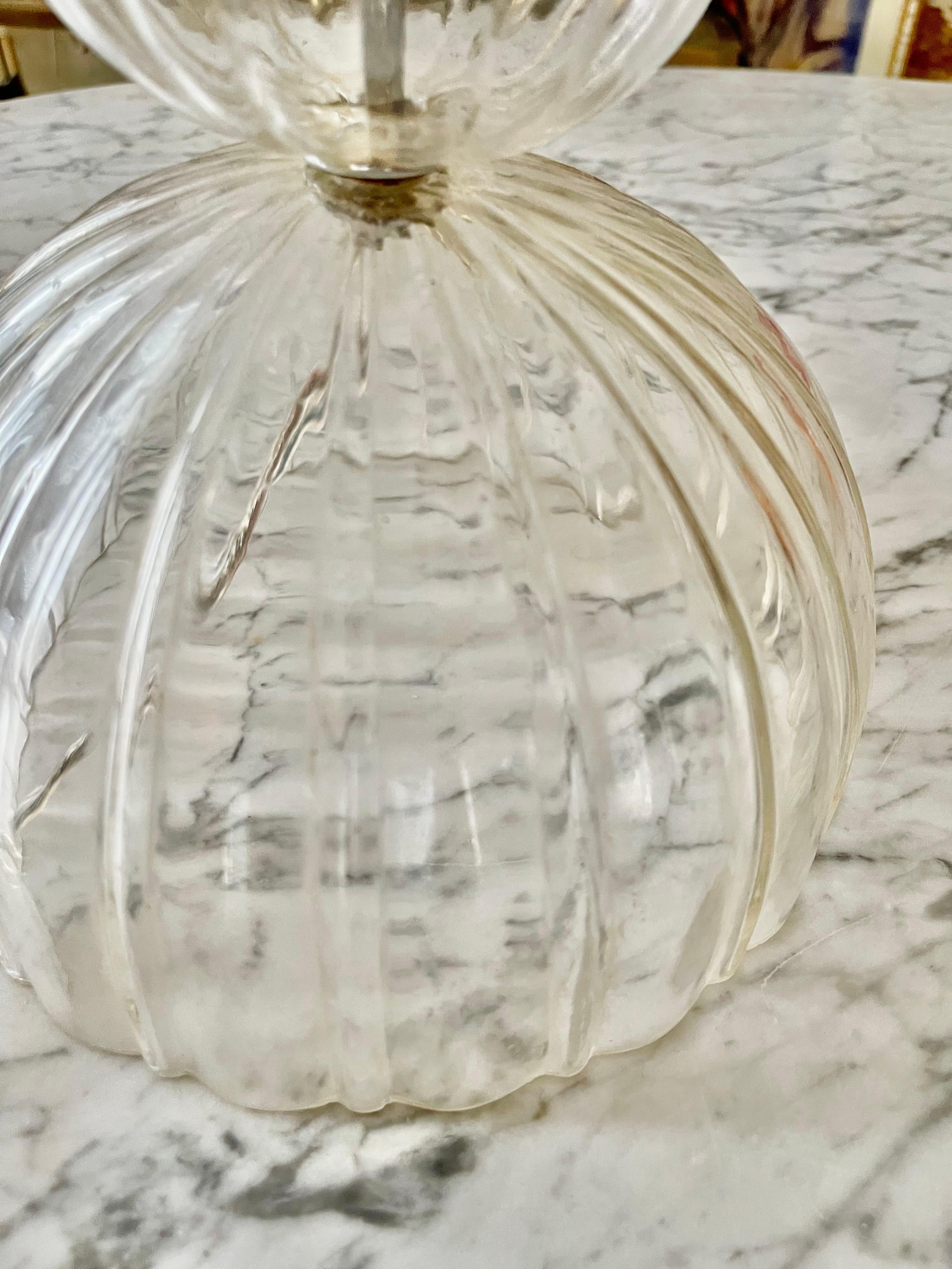 Seguso Lámpara de sobremesa de cristal de Murano, Italia, 1970 en Bueno estado para la venta en La xara, VC