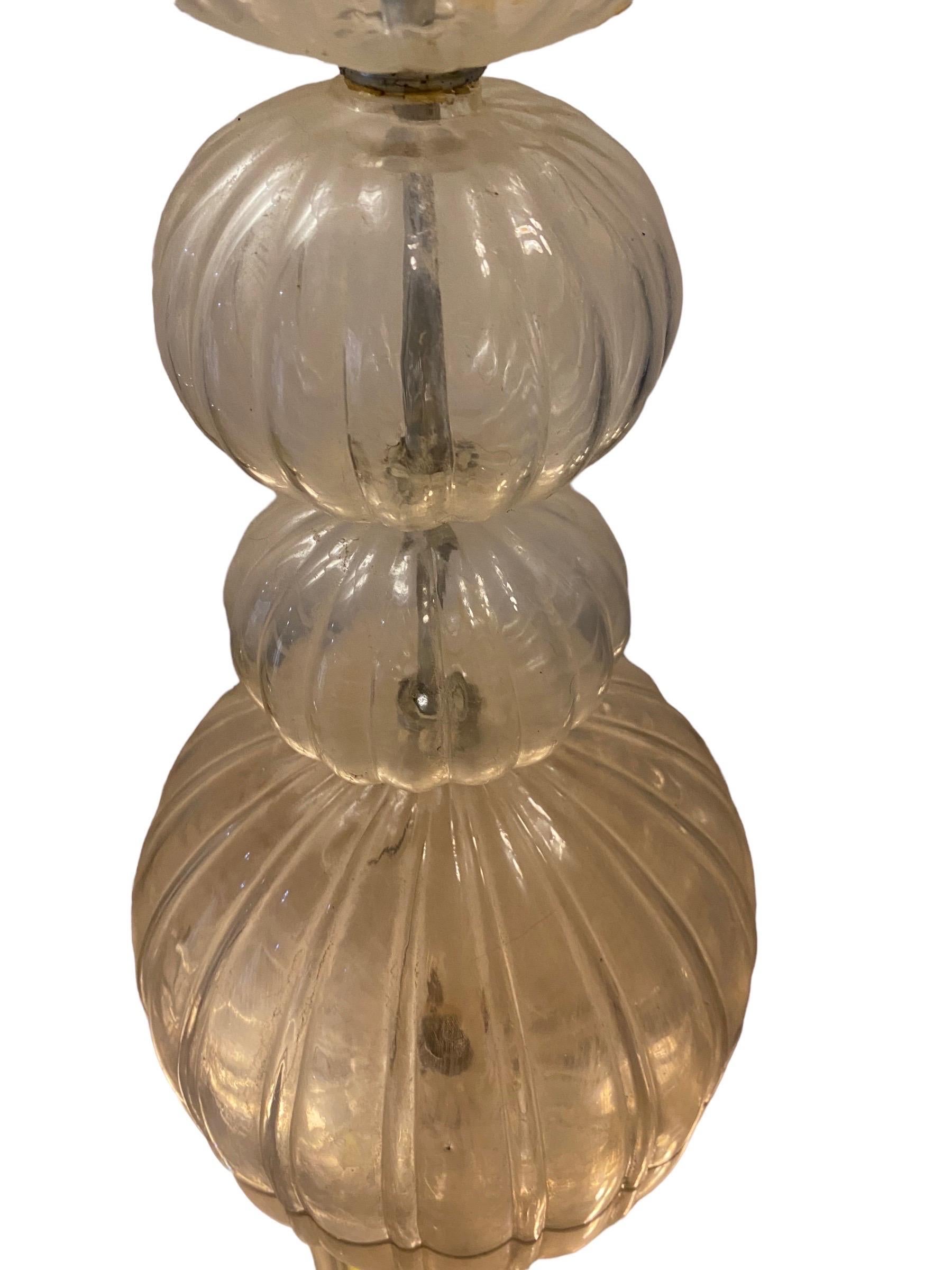 Seguso Table lamp Murano Glass, Italy, 1970 For Sale 1