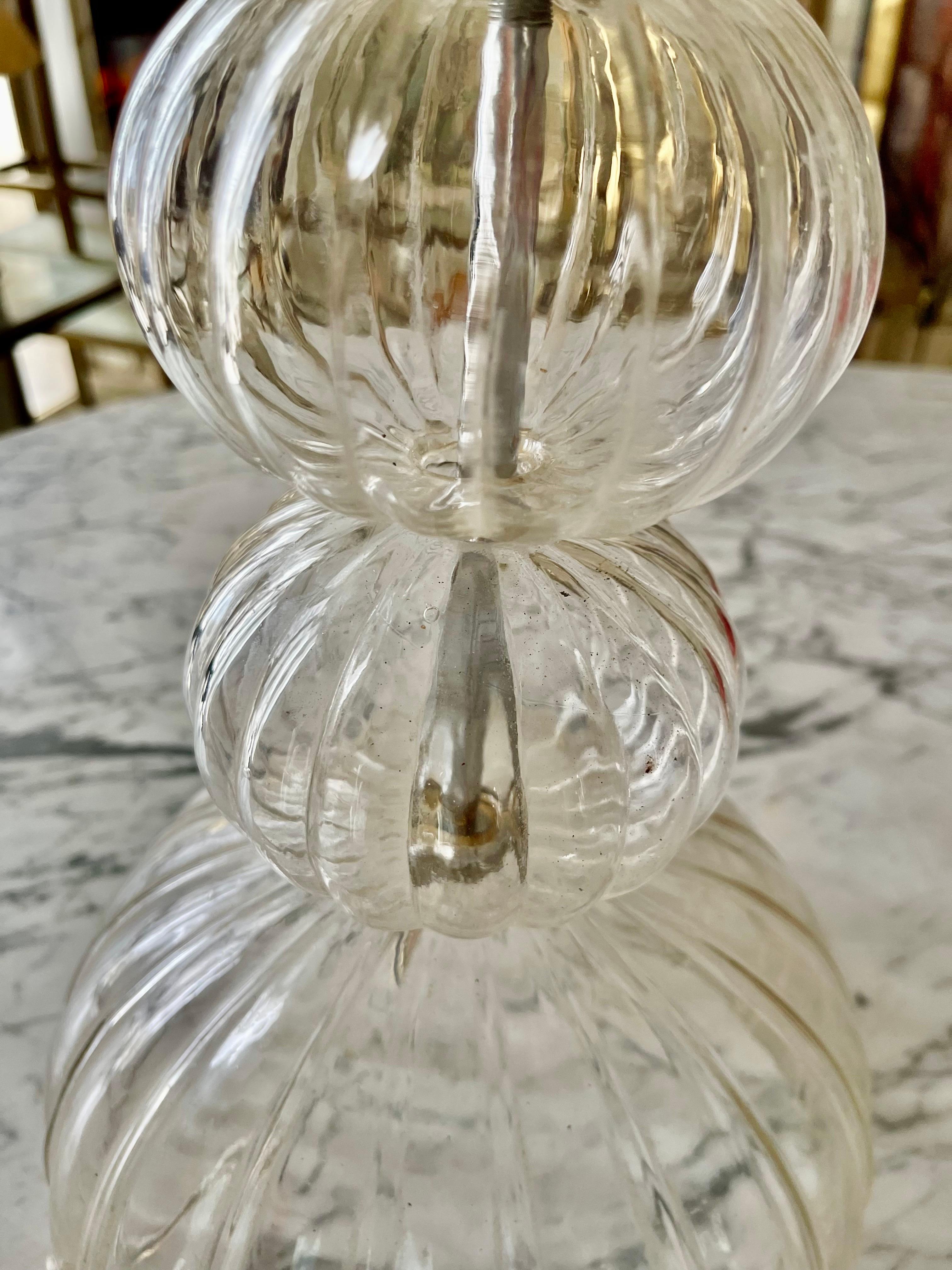 Seguso Lámpara de sobremesa de cristal de Murano, Italia, 1970 Cristal de Murano en venta