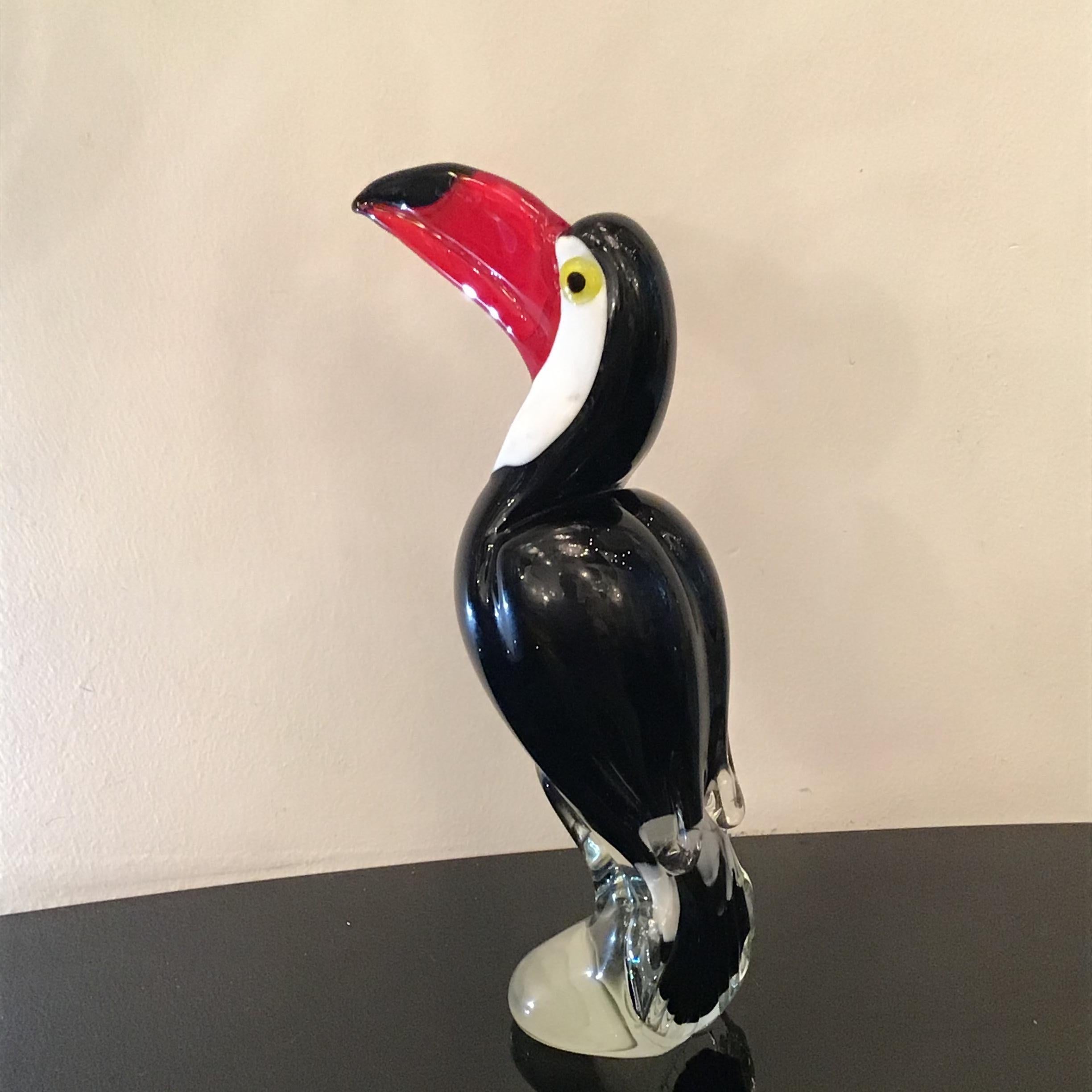Seguso “Toucan” Murano Glass 1960 Italy In Excellent Condition In Milano, IT