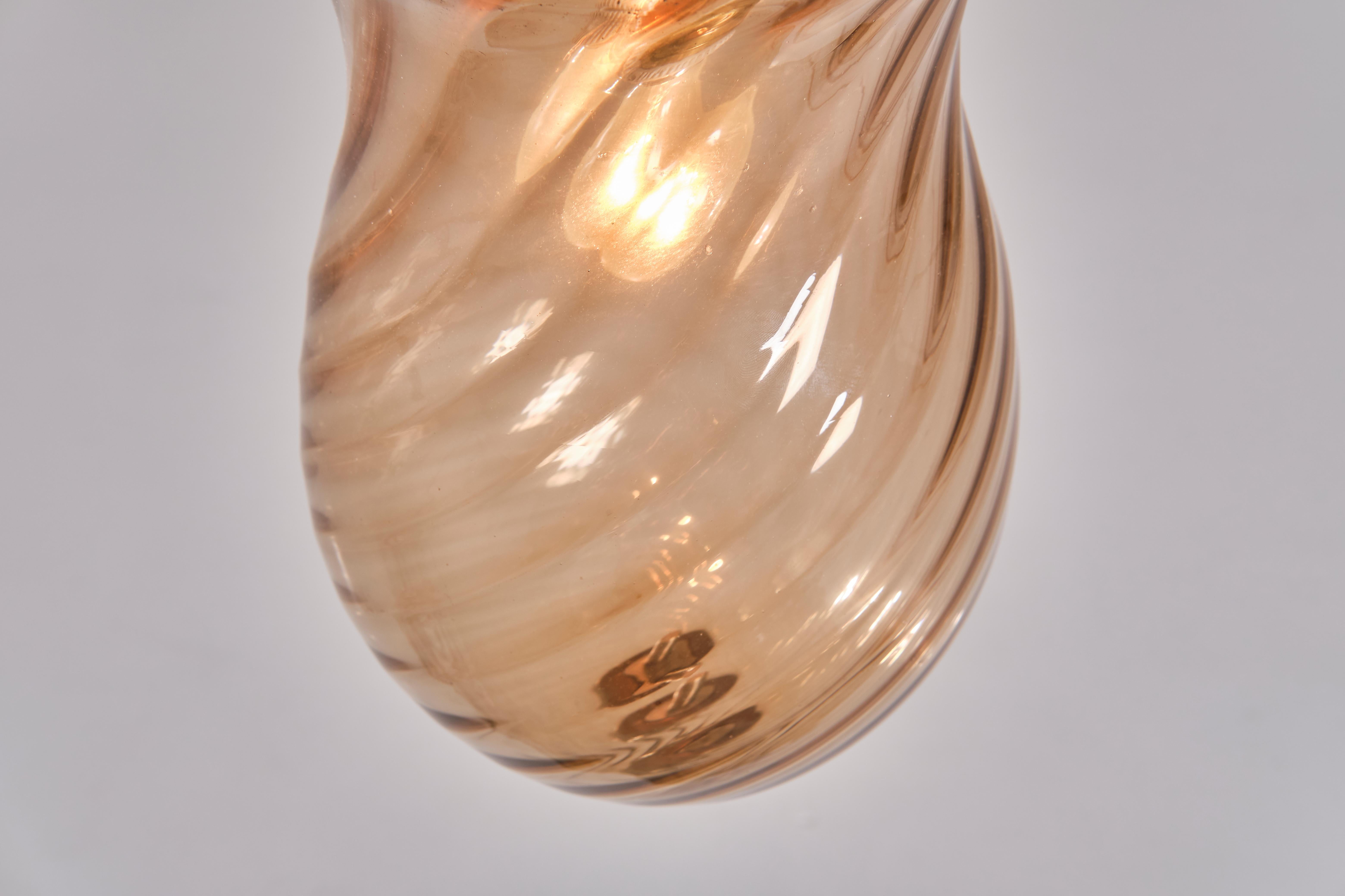 Seguso Due lampadari in vetro di Murano, design italiano, anni '40 in vendita 5