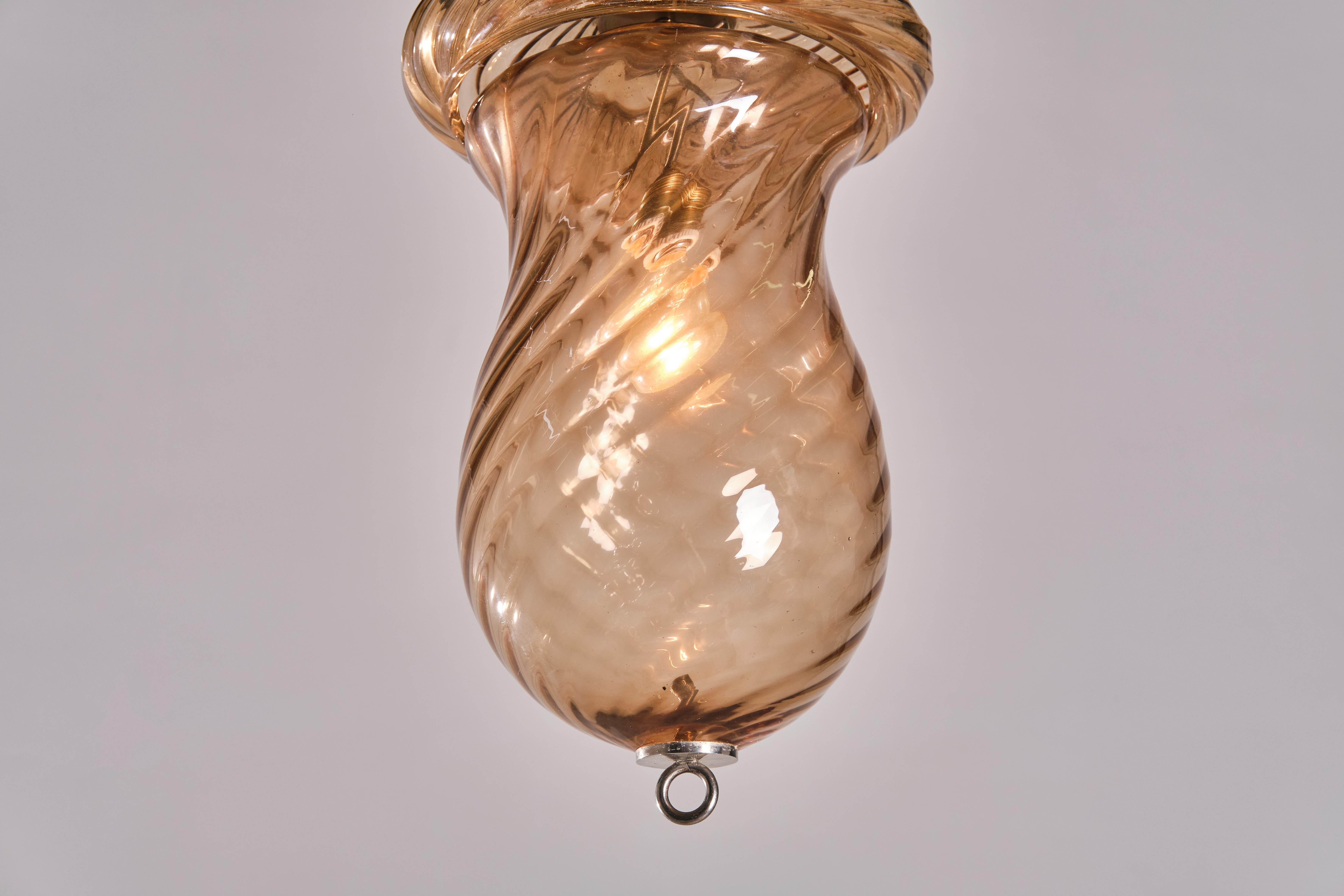 Seguso Two Murano glass chandeliers, Italian design, 1940s For Sale 4