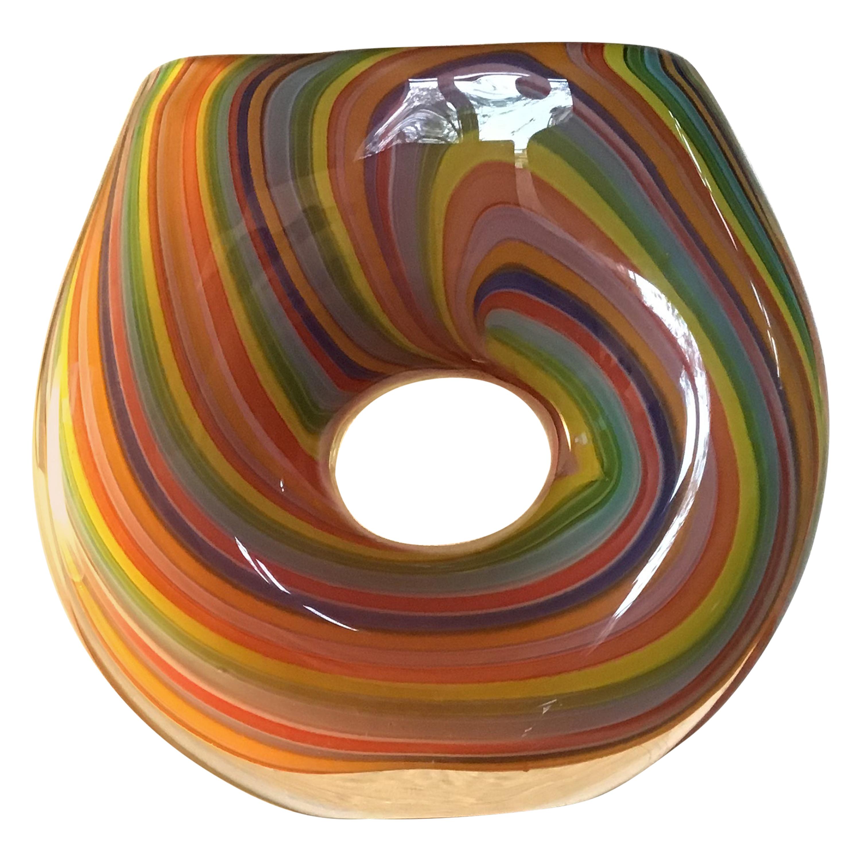 Venini Opalini Murano Glass Vase, Venini, Italy at 1stDibs