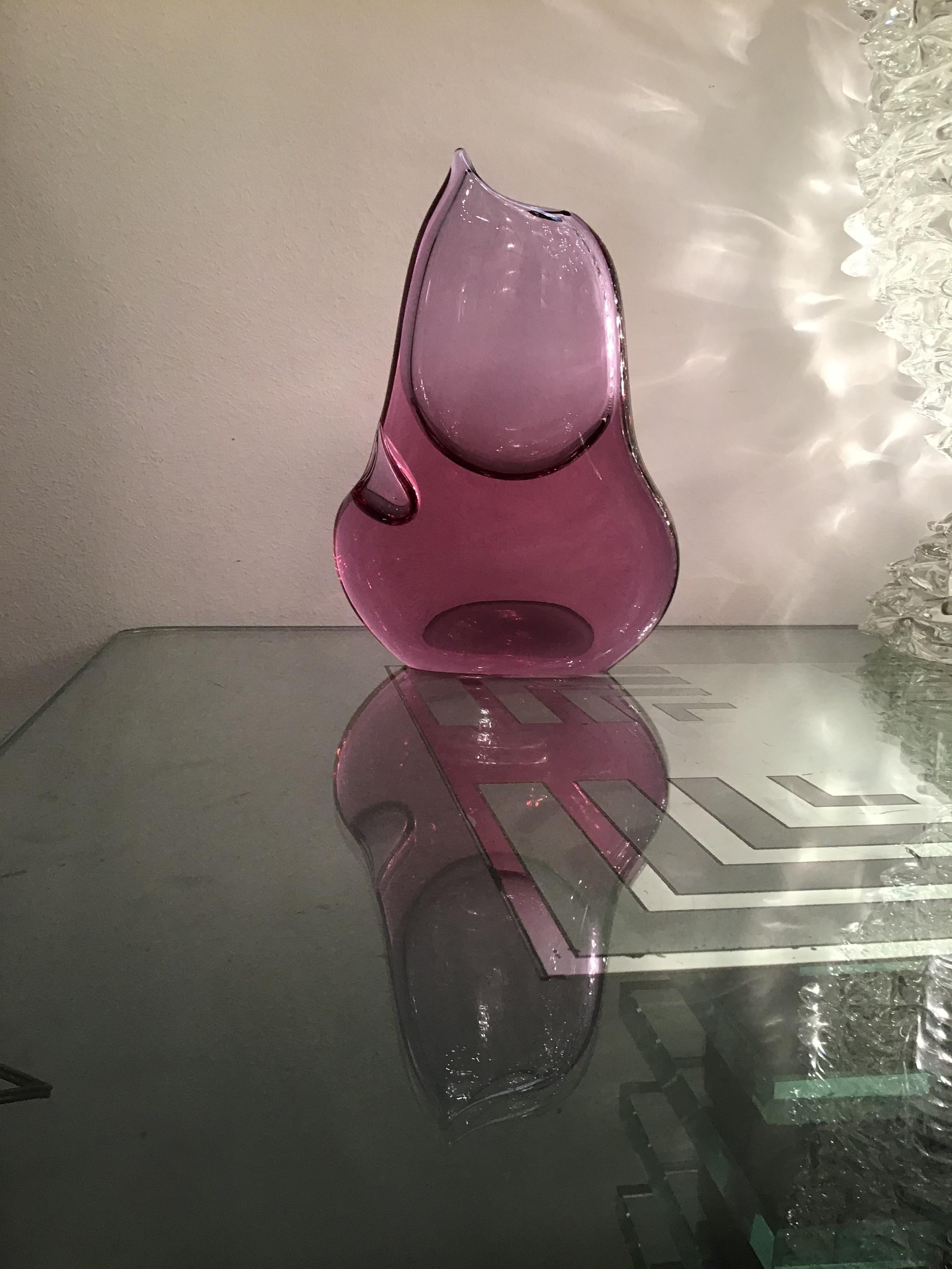 Seguso Vase Murano Glass 1950 Italy  For Sale 5