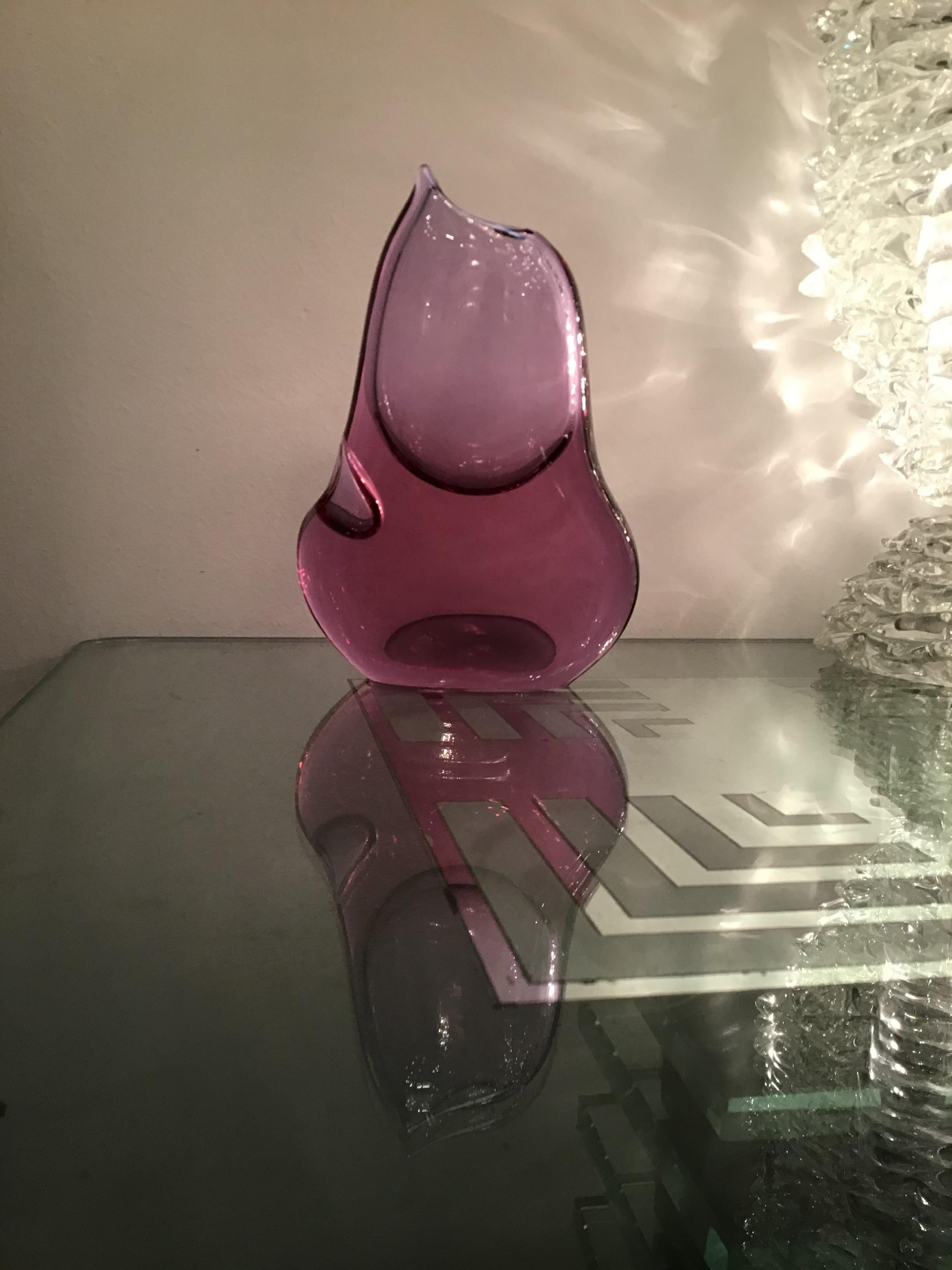 Seguso Vase Murano Glass 1950 Italy  For Sale 6