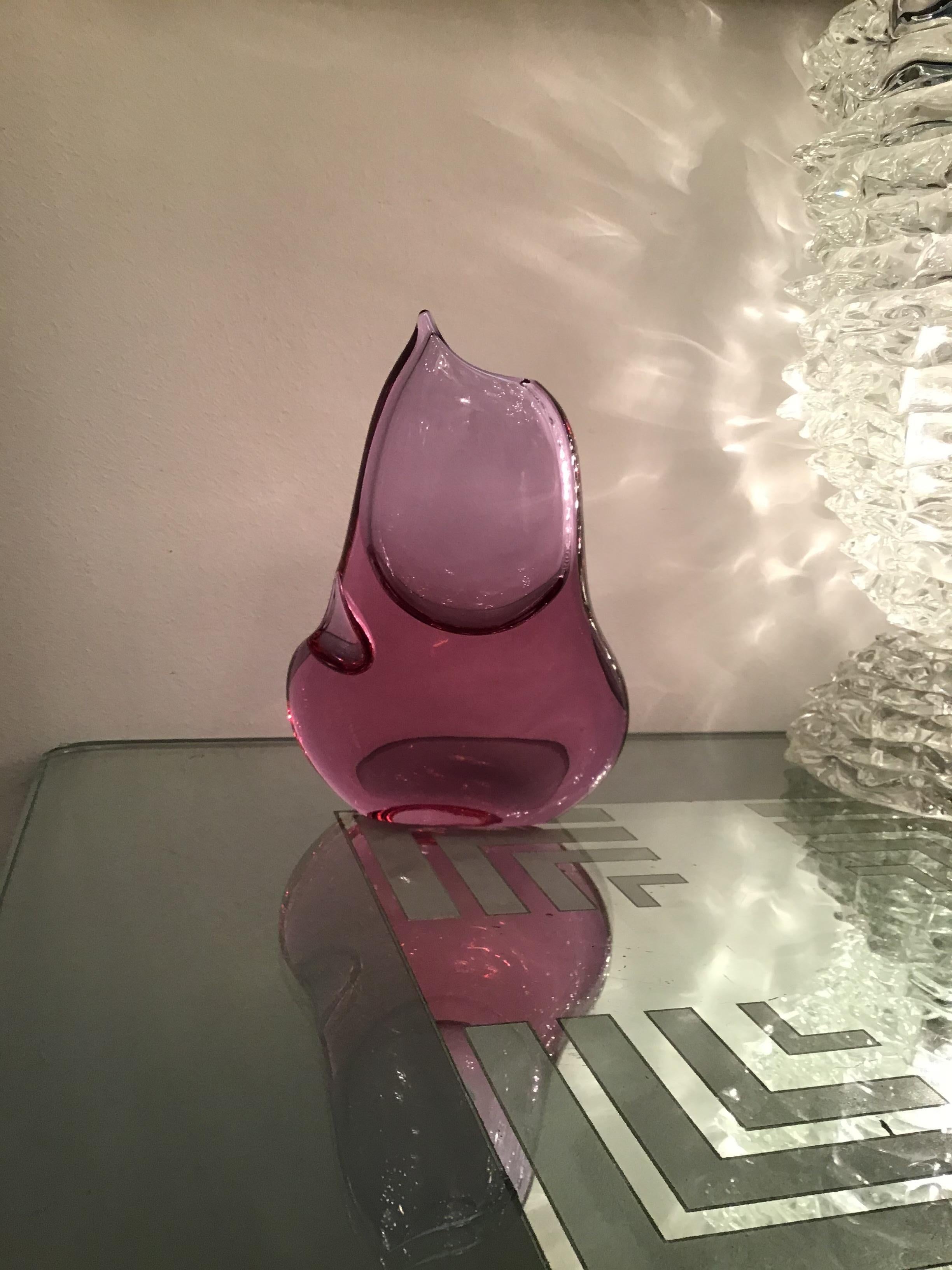 Seguso Vase Murano Glass 1950 Italy  For Sale 7