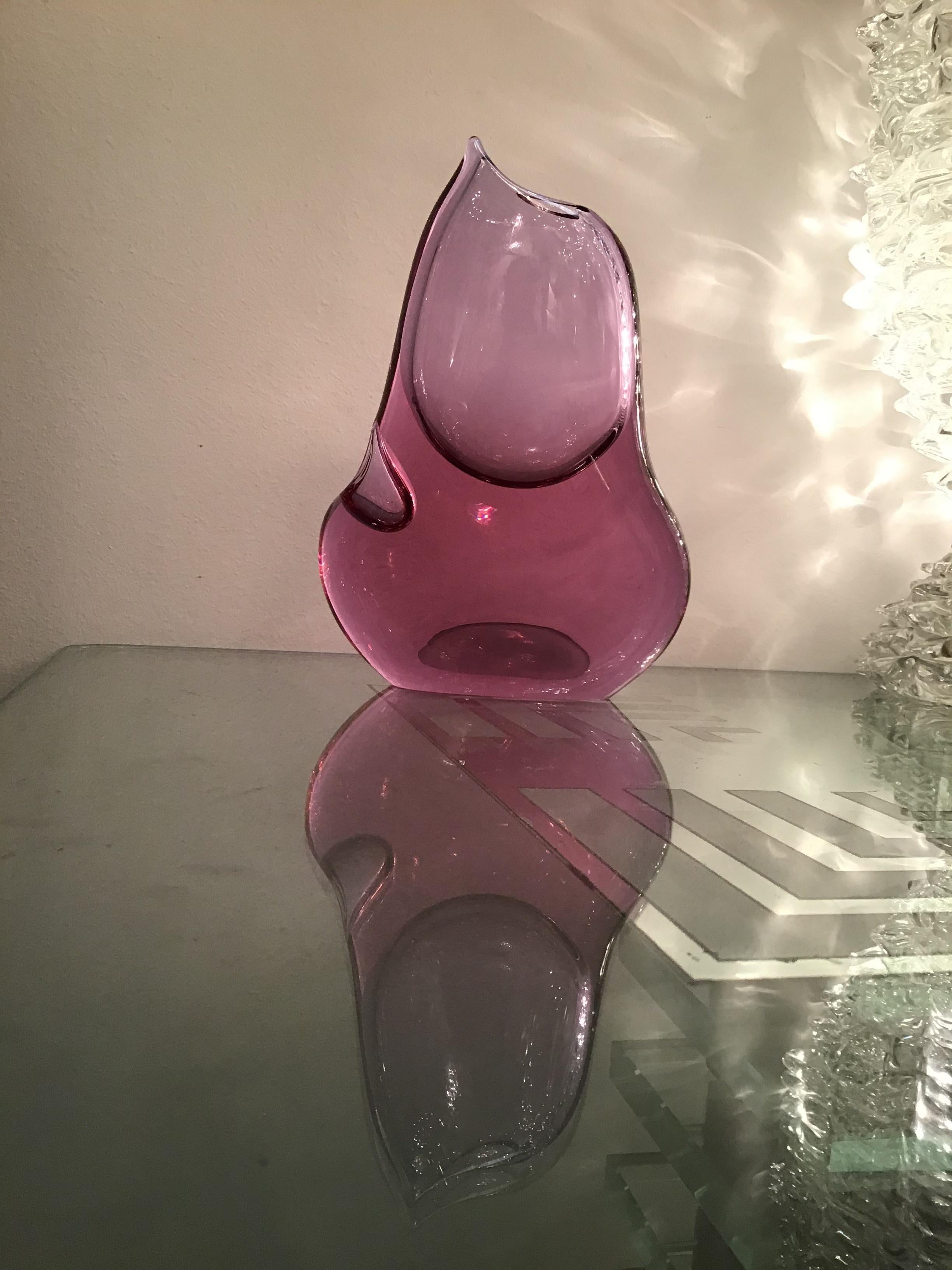 Seguso Vase Murano Glass 1950 Italy  For Sale 8