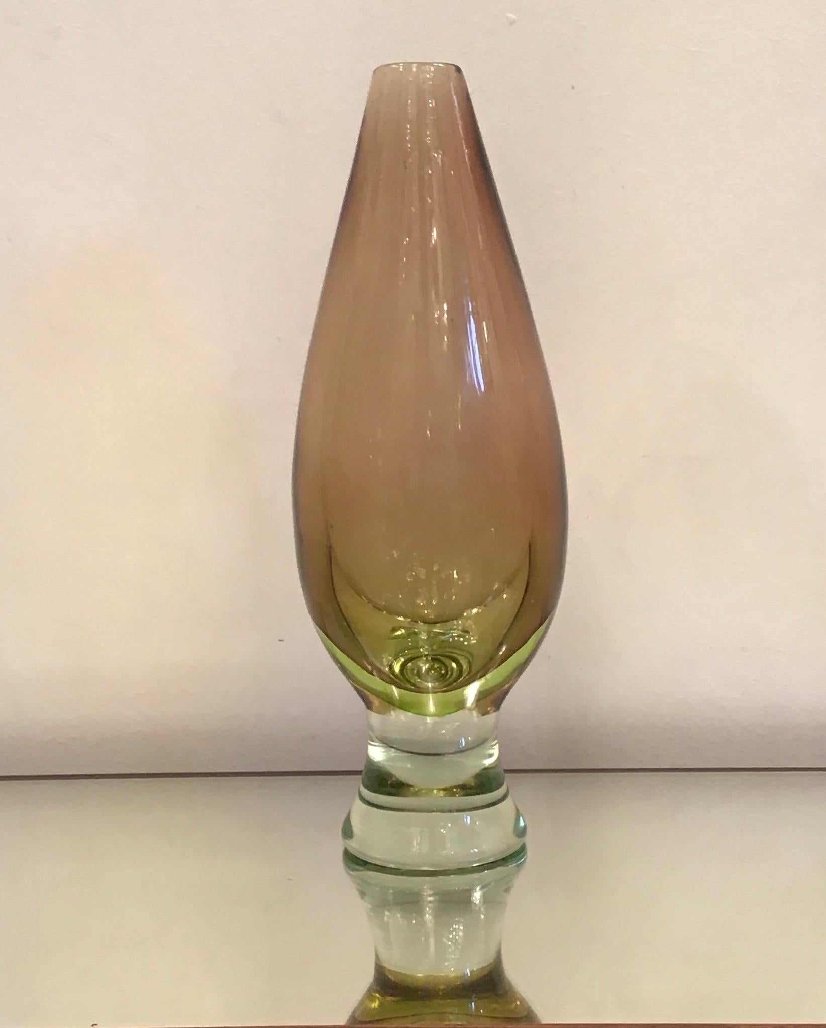 Mid-20th Century Seguso Vase Murano Glass, 1950, Italy For Sale
