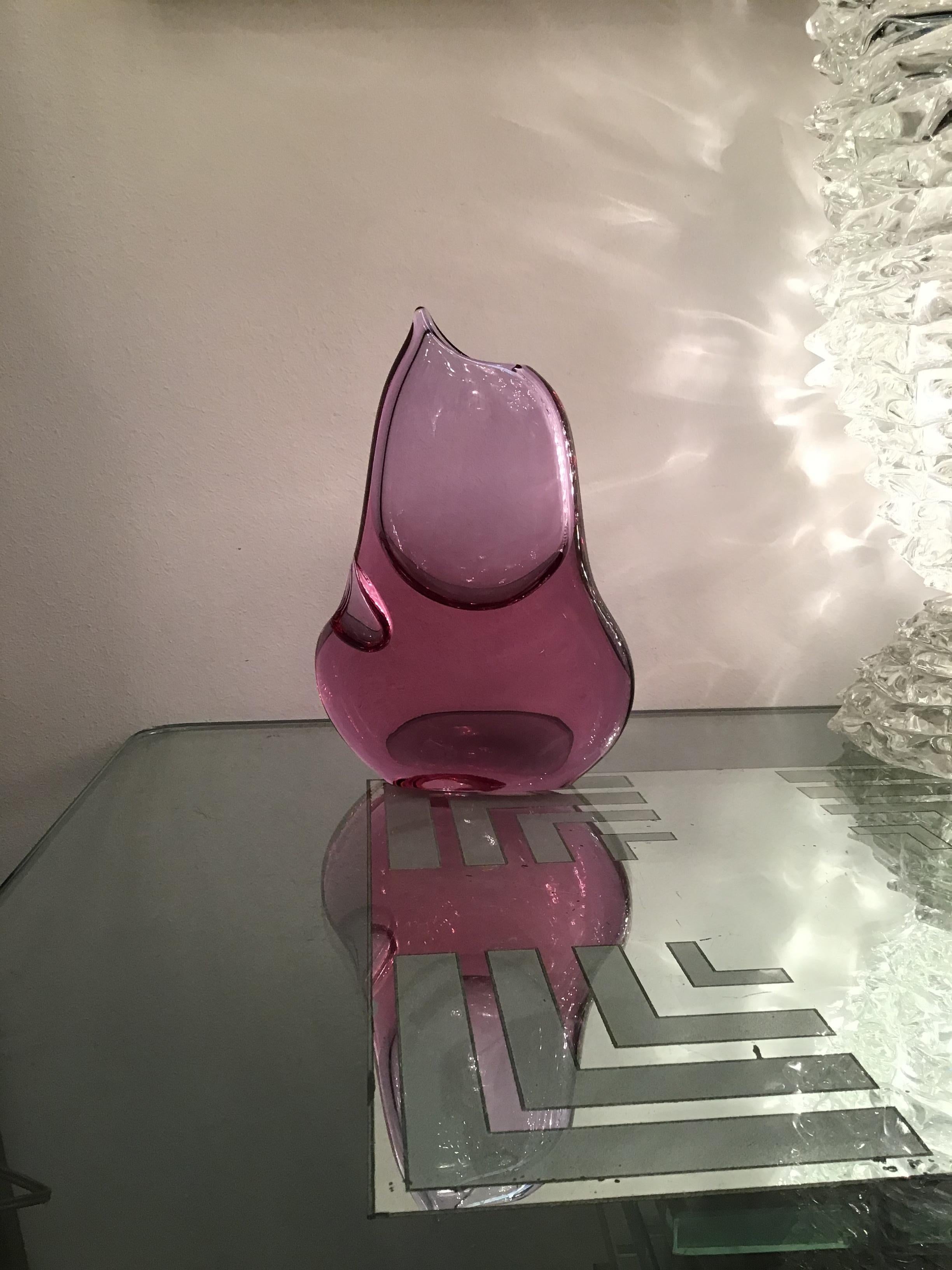 Seguso Vase Murano Glass 1950 Italy  In Excellent Condition For Sale In Milano, IT