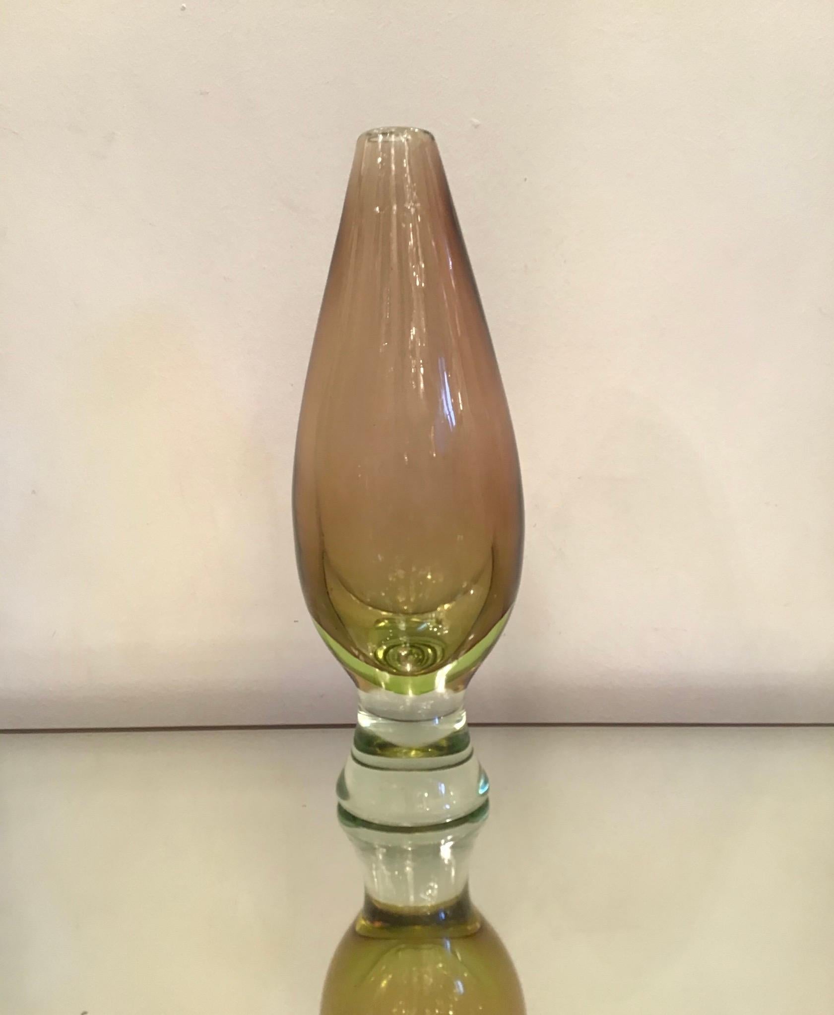 Seguso Vase Murano Glass, 1950, Italy For Sale 2