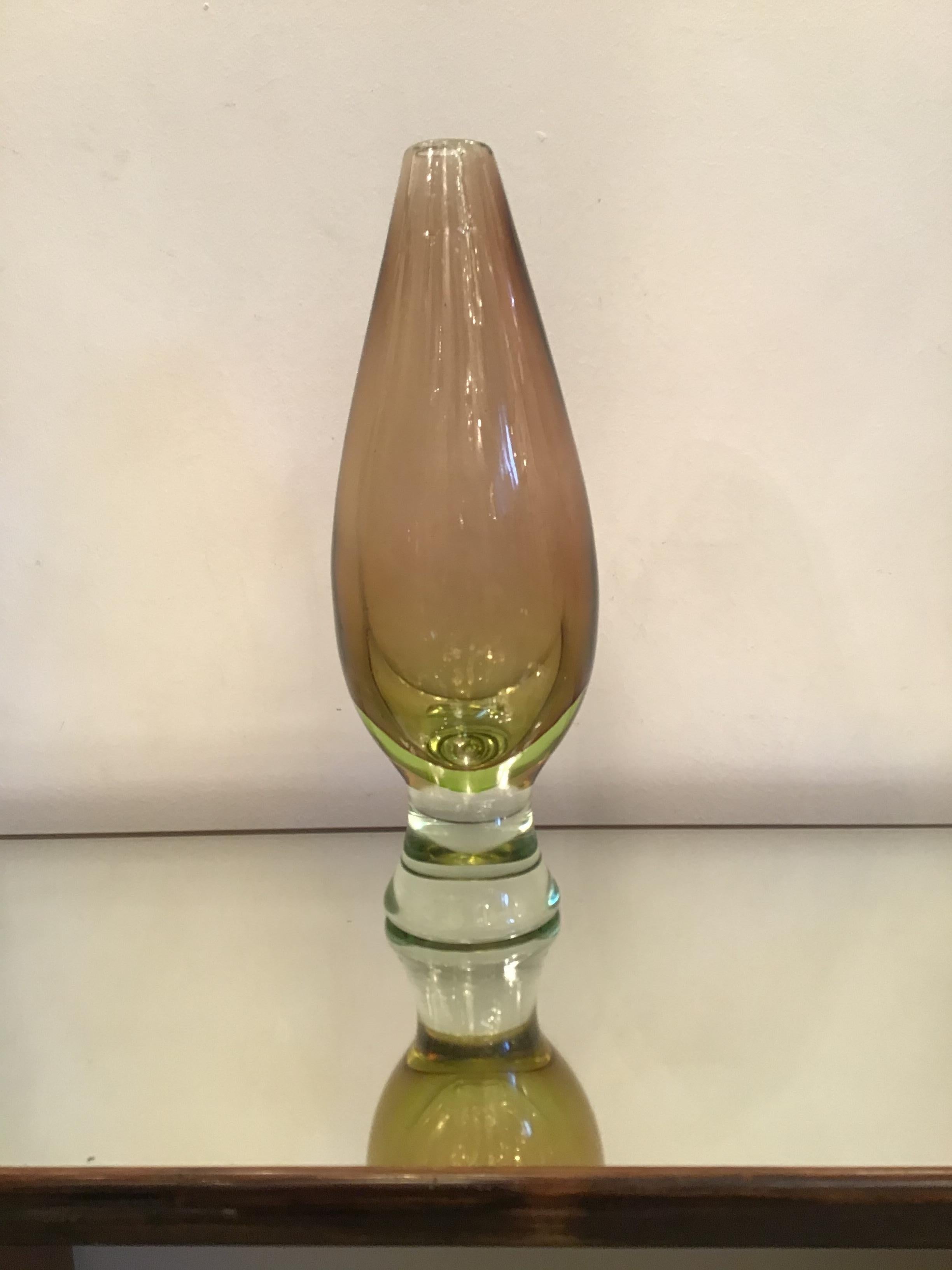 Seguso Vase Murano Glass, 1950, Italy For Sale 3