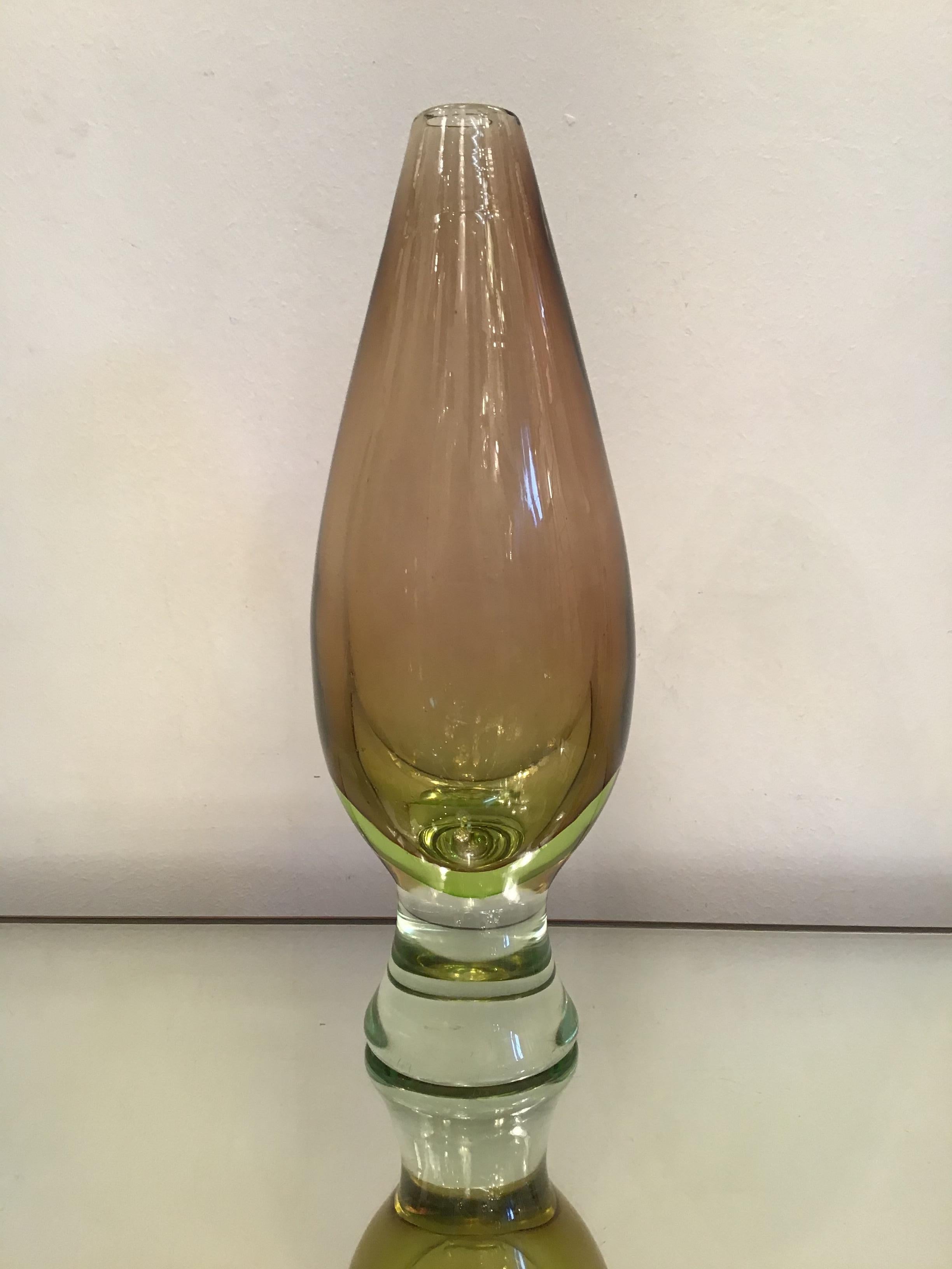 Seguso Vase Murano Glass, 1950, Italy For Sale 4