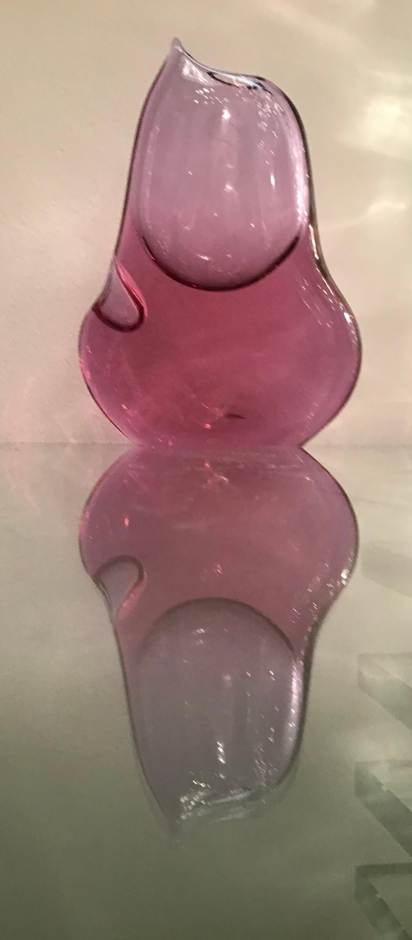 Vase Seguso en verre de Murano, Italie, 1950  en vente 1