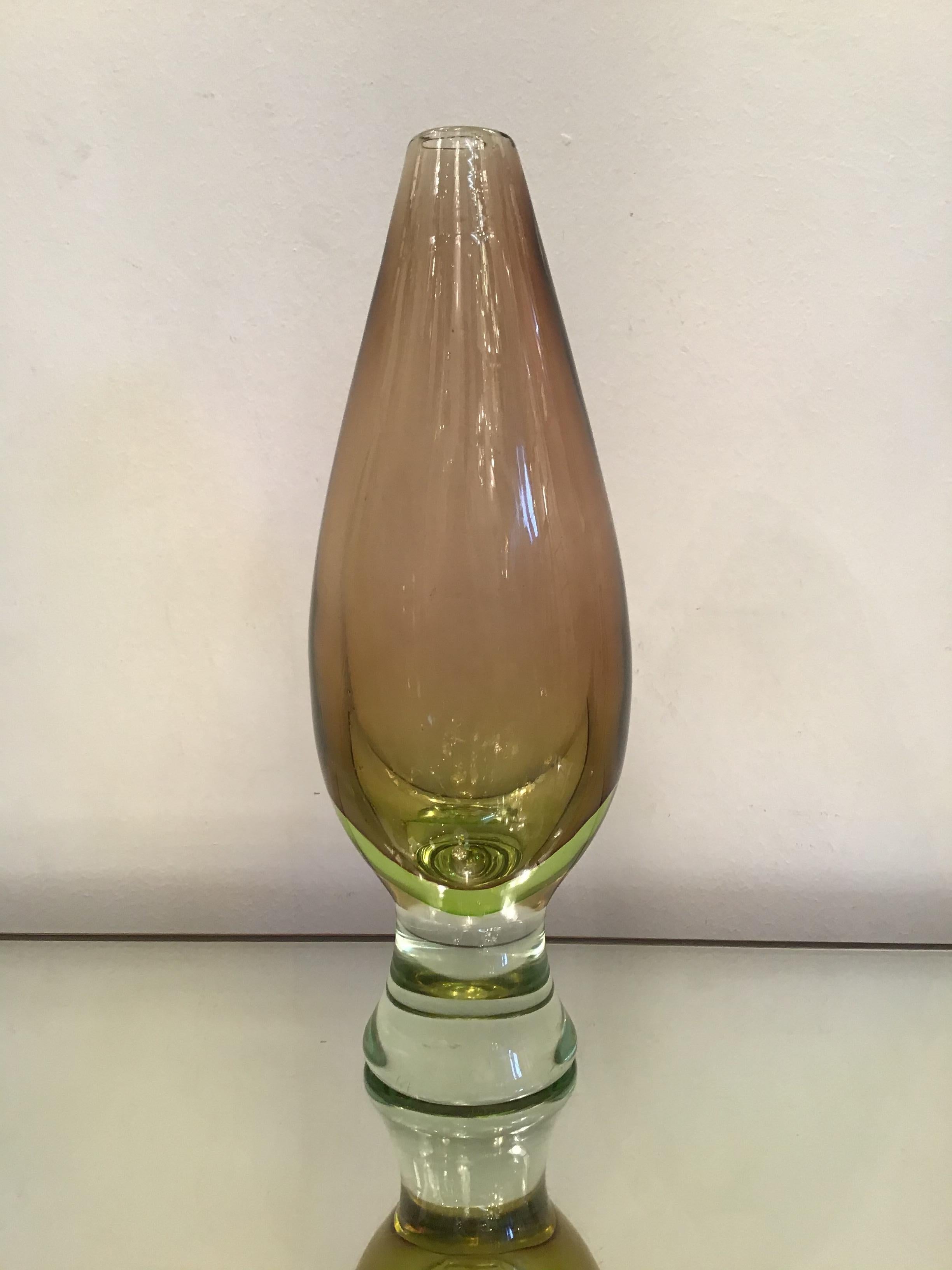 Seguso Vase Murano Glass, 1950, Italy For Sale 5
