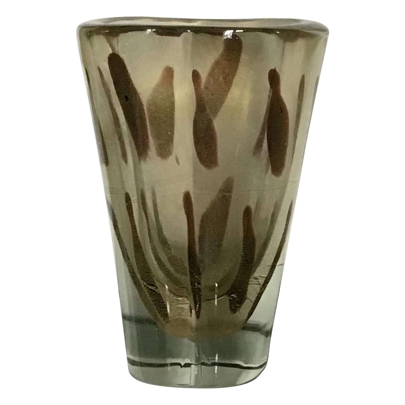 Seguso Vase Murano Glass 1950 Italy For Sale