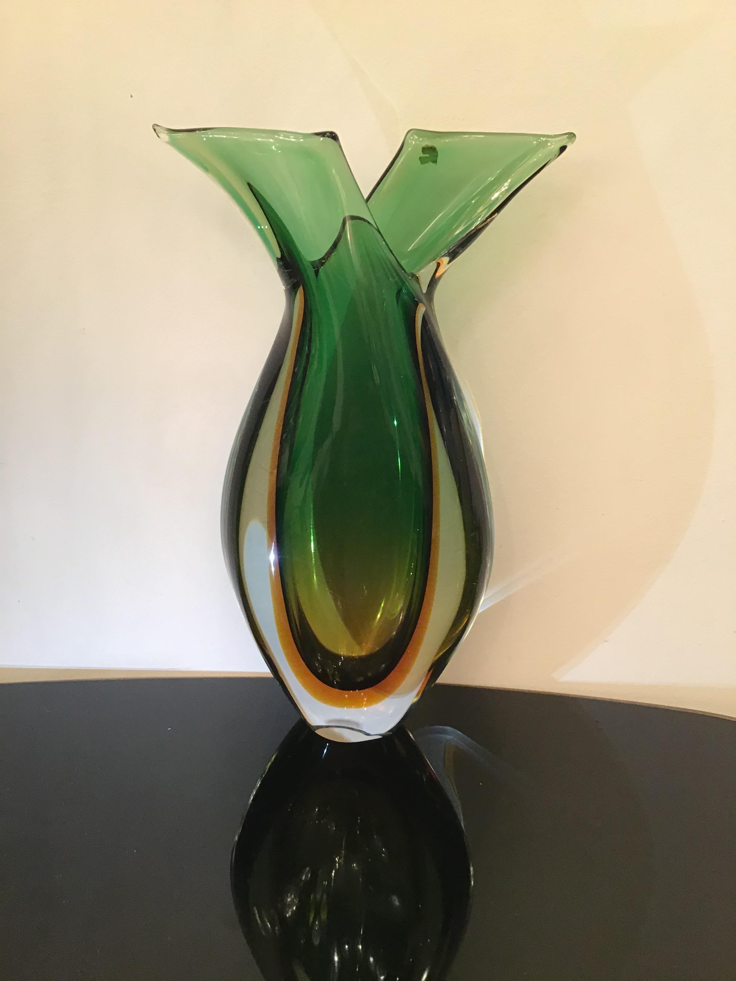 Seguso Vase Murano Glass, 1955, Italy For Sale 4