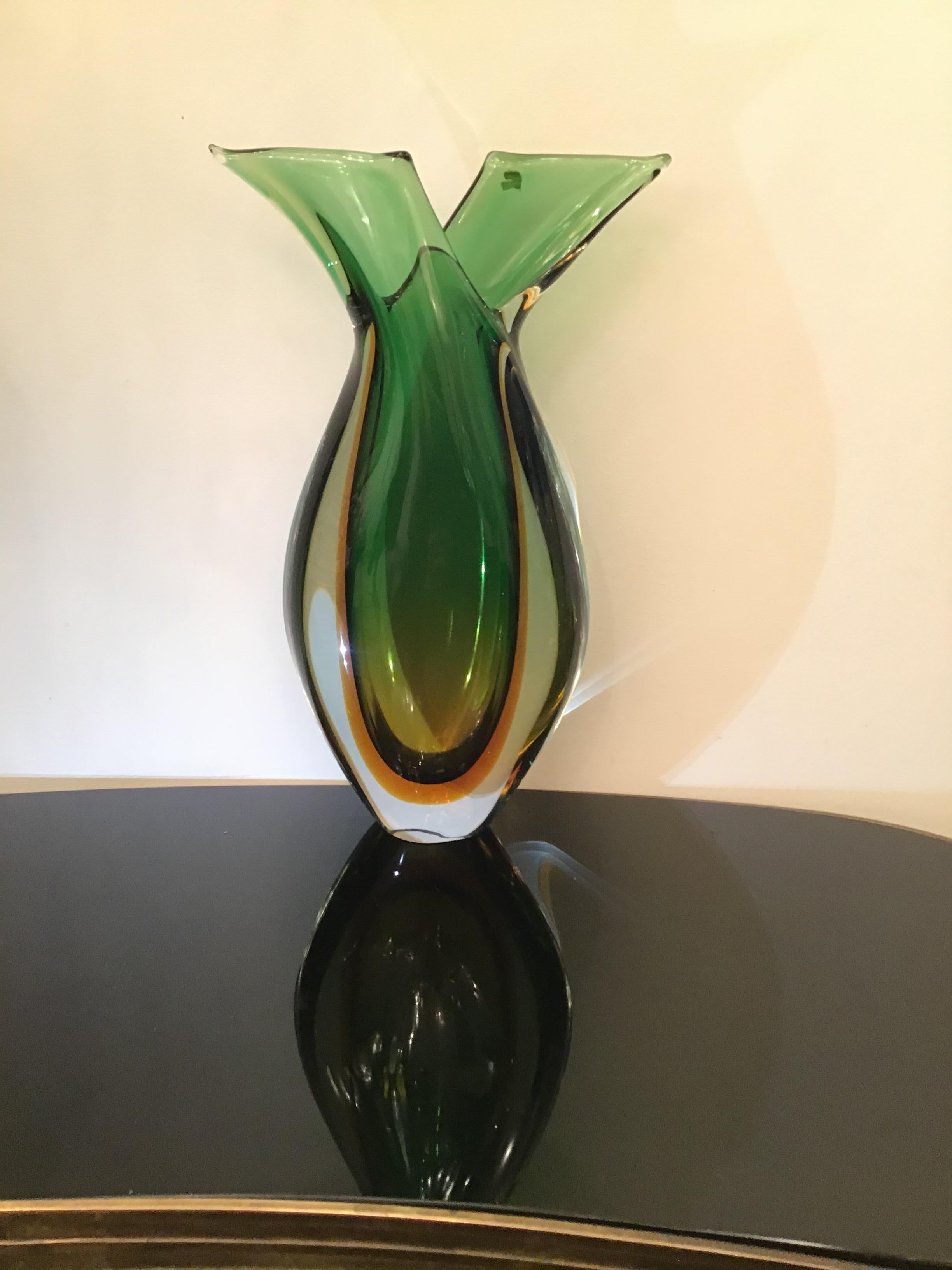 Seguso Vase Murano Glass, 1955, Italy For Sale 6