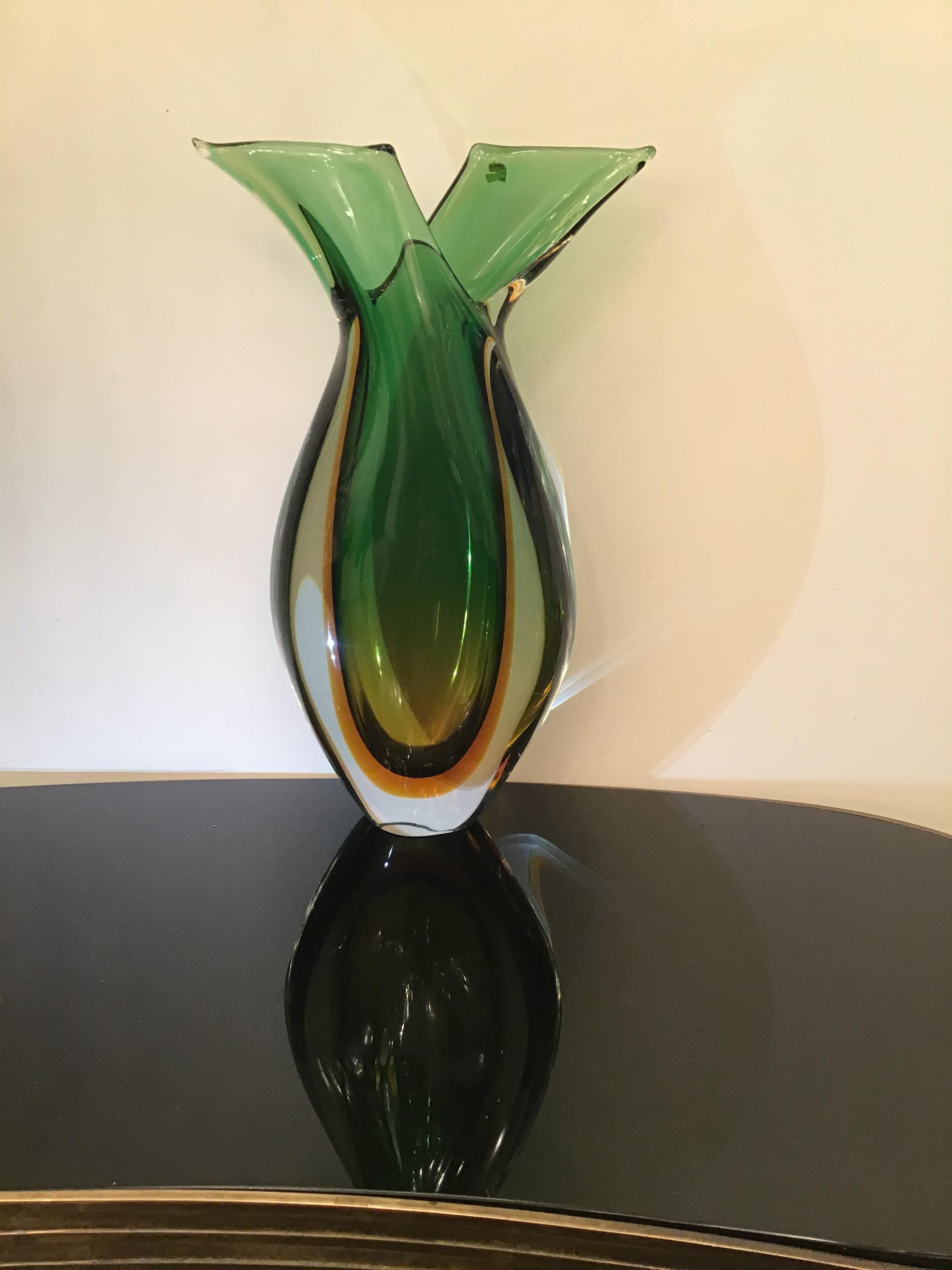 Seguso Vase Murano Glass, 1955, Italy For Sale 8
