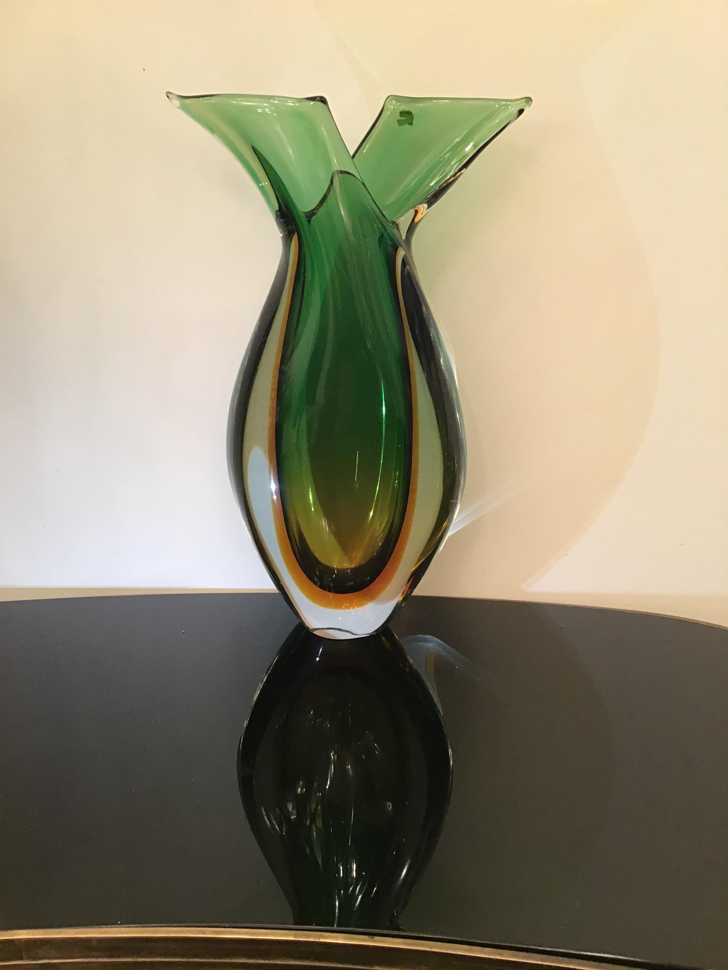 Seguso Vase Murano Glass, 1955, Italy For Sale 3