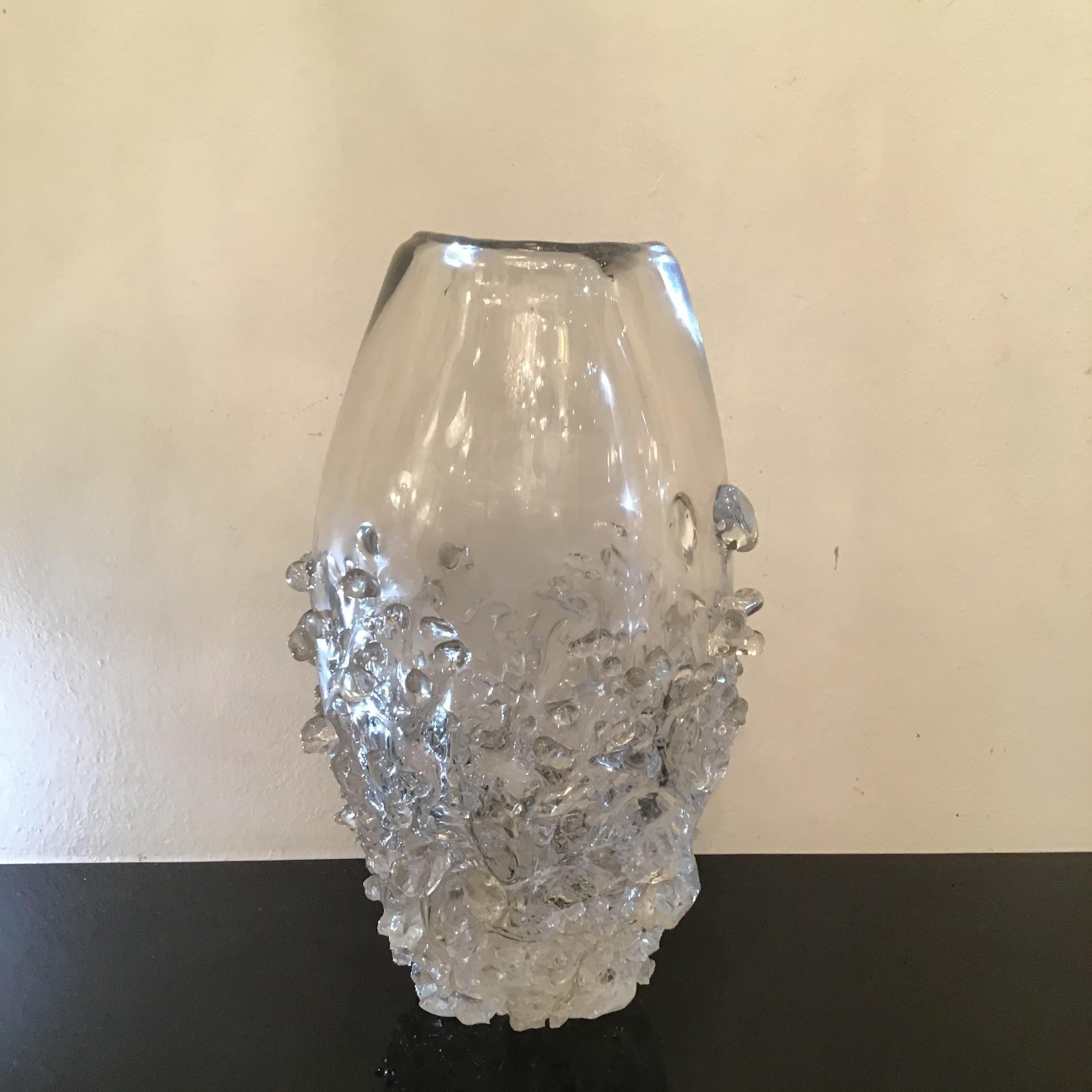 Seguso Vase Murano Glas 1960 Italien  im Angebot 5