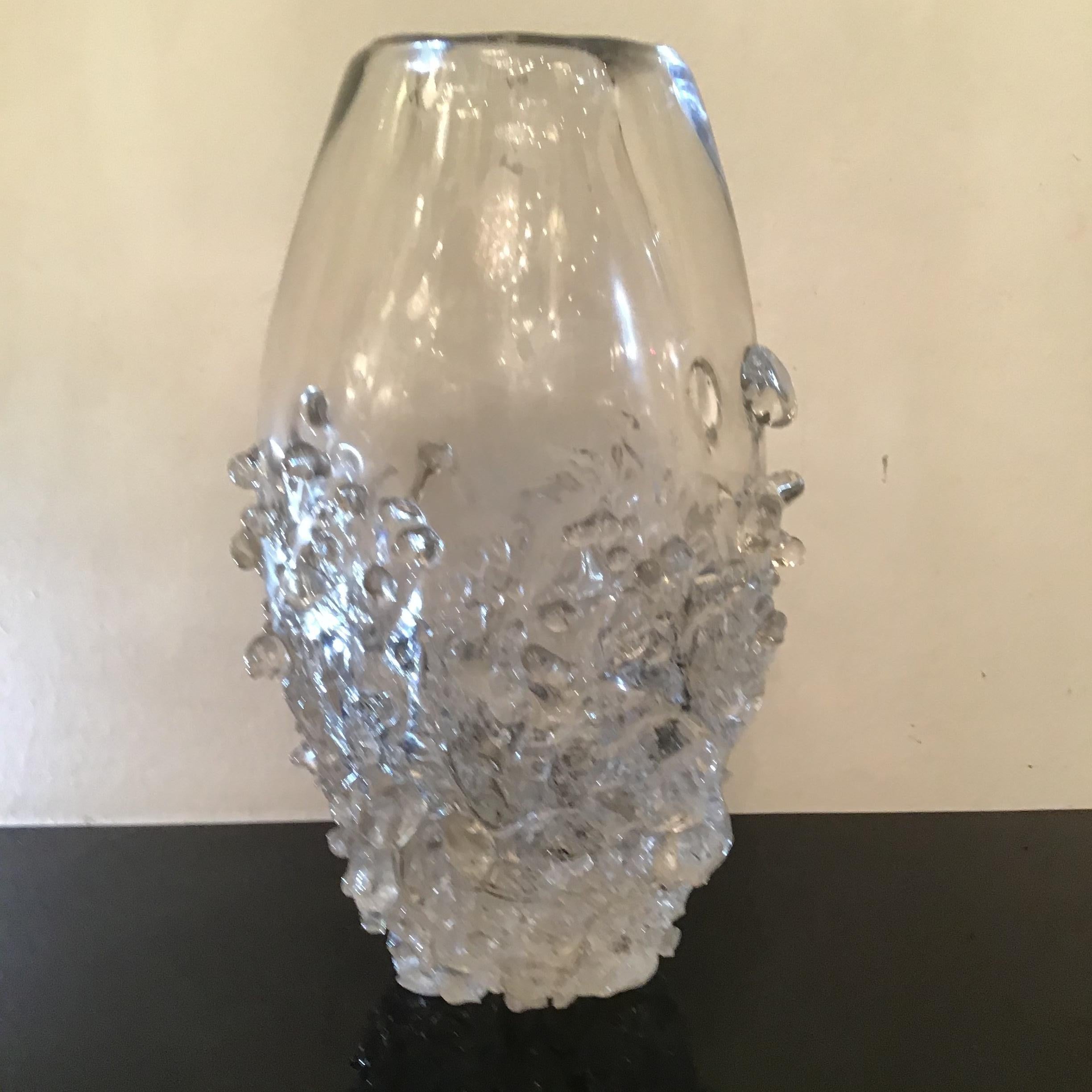 Seguso Vase Murano Glass 1960 Italy  For Sale 7