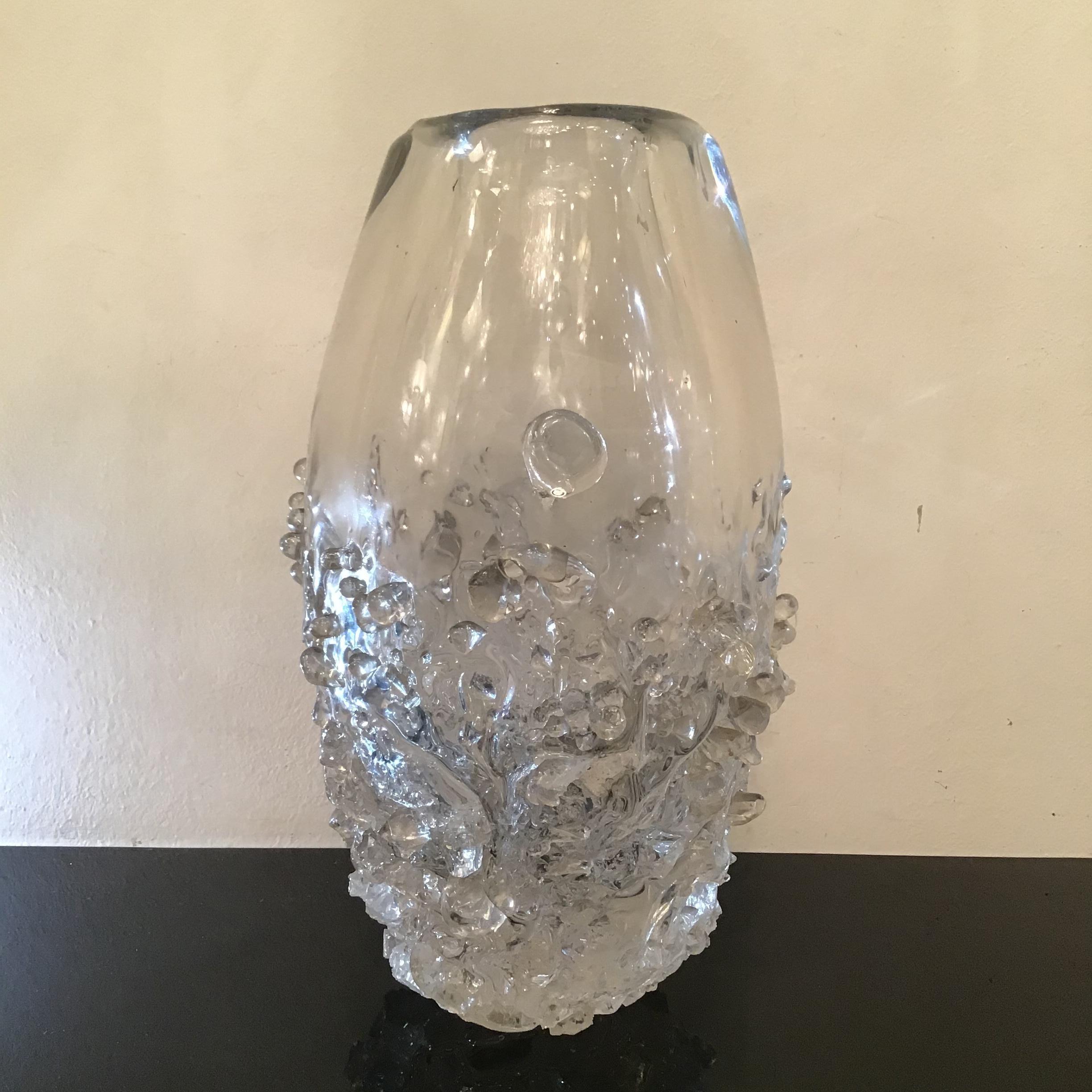 Seguso Vase Murano Glas 1960 Italien  im Angebot 7