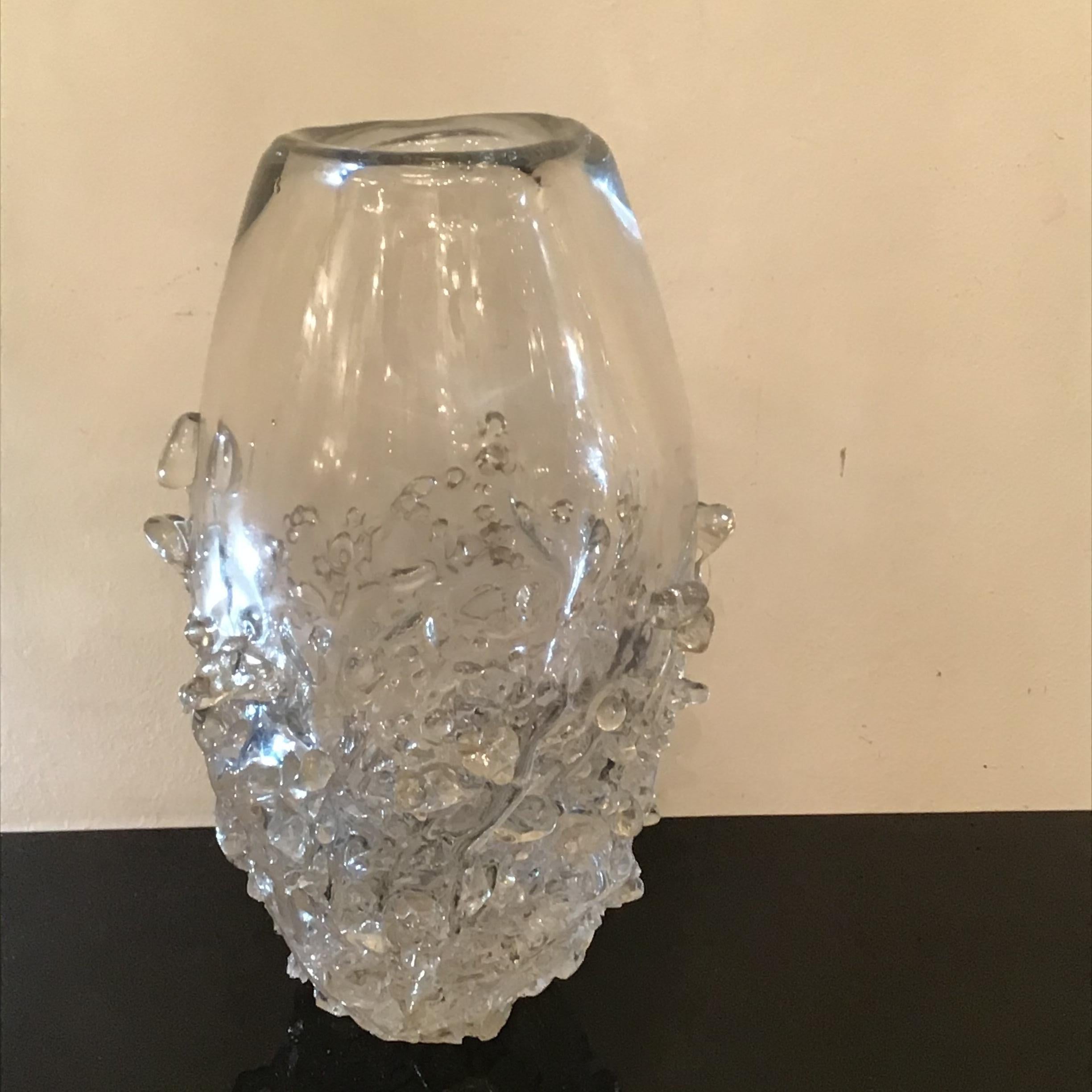 Seguso Vase Murano Glas 1960 Italien  (Sonstiges) im Angebot