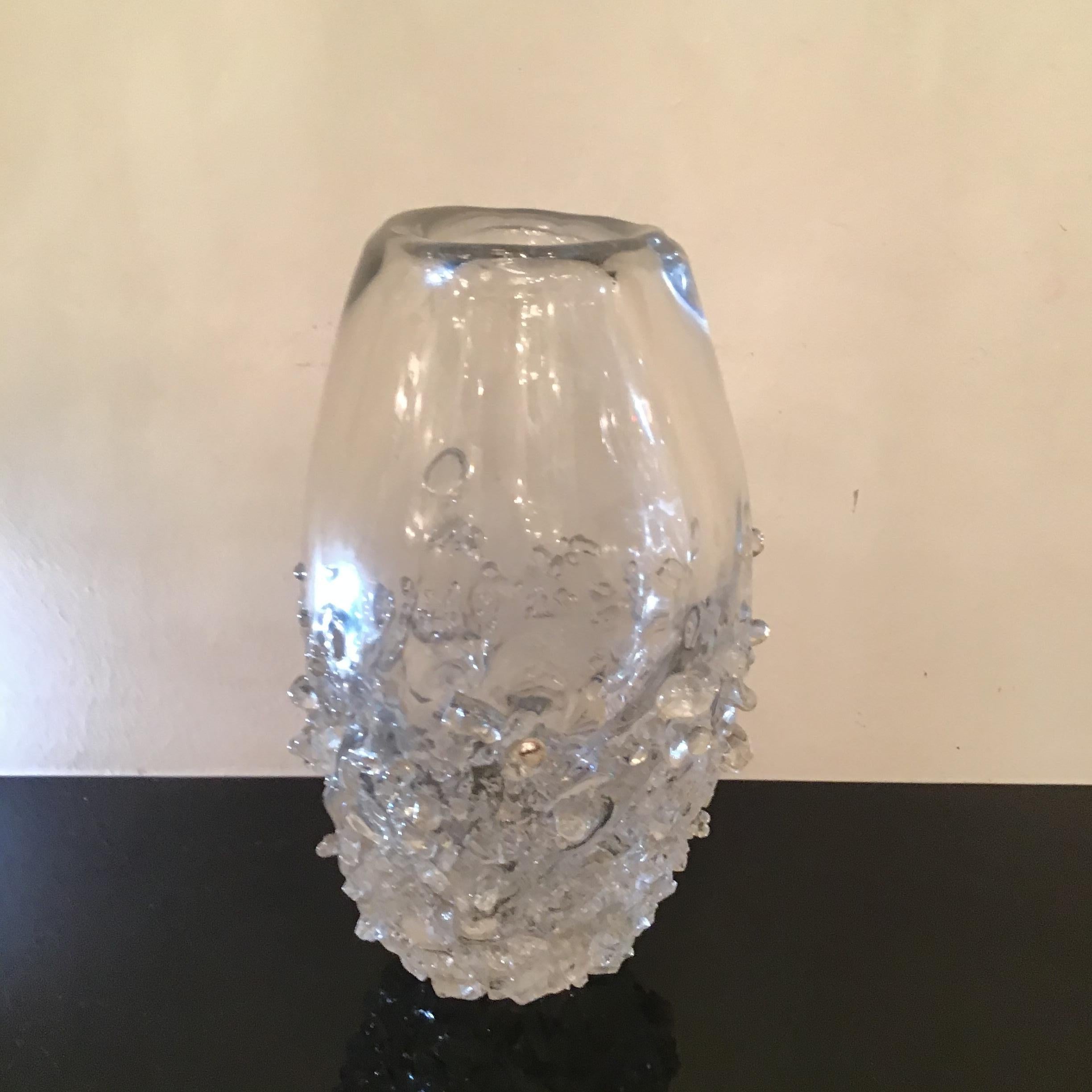 Seguso Vase Murano Glass 1960 Italy  In Excellent Condition For Sale In Milano, IT