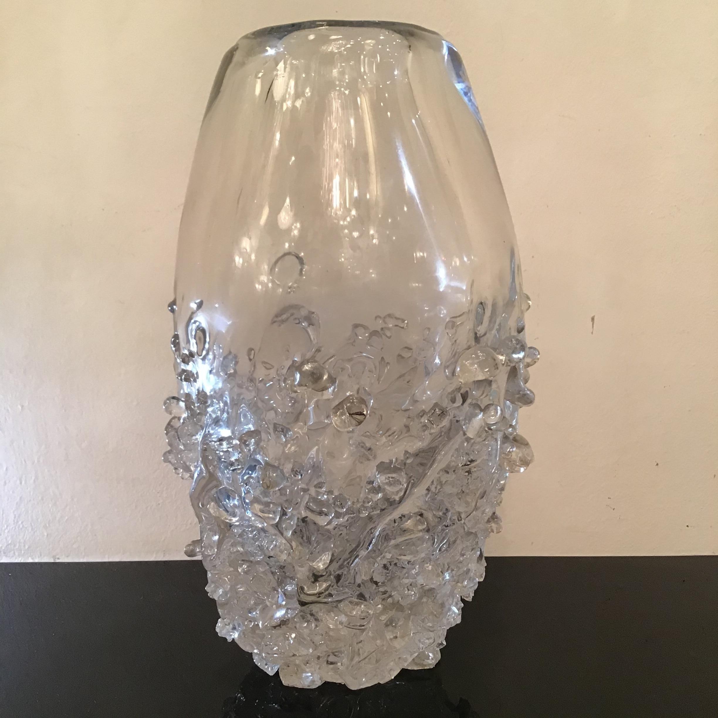 Seguso Vase Murano Glass 1960 Italy  For Sale 1