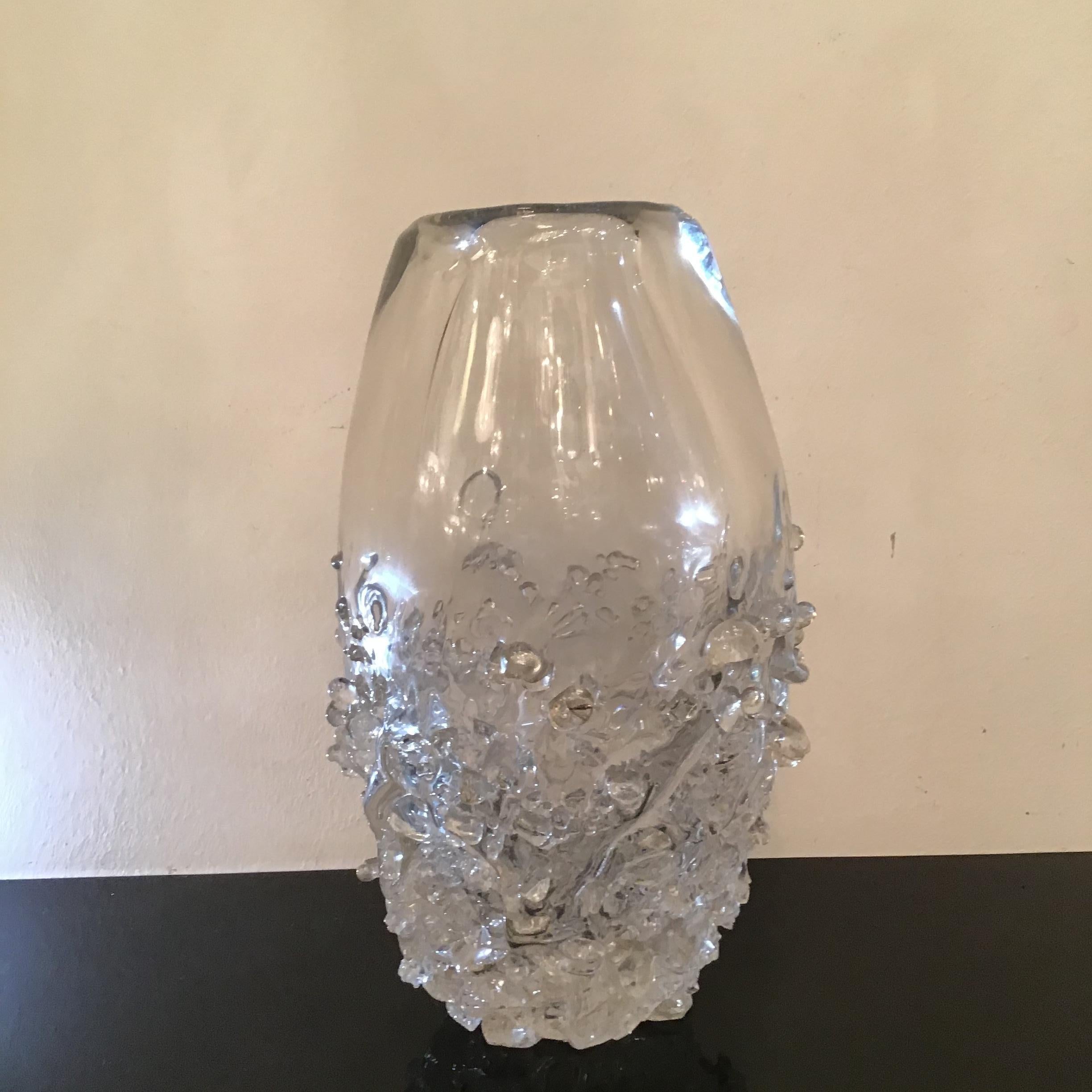 Seguso Vase Murano Glass 1960 Italy  For Sale 2