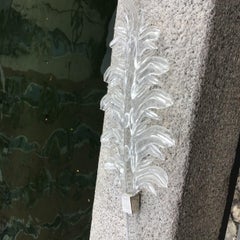 Seguso Vetri d'Arte Appliques Murano Glass Metal Crome 1950 Italy