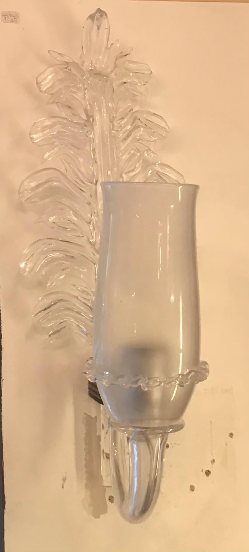 Seguso Vetri d'Arte Appliques Murano Glass Metal Crome 1950 Italy  In Good Condition For Sale In Milano, IT